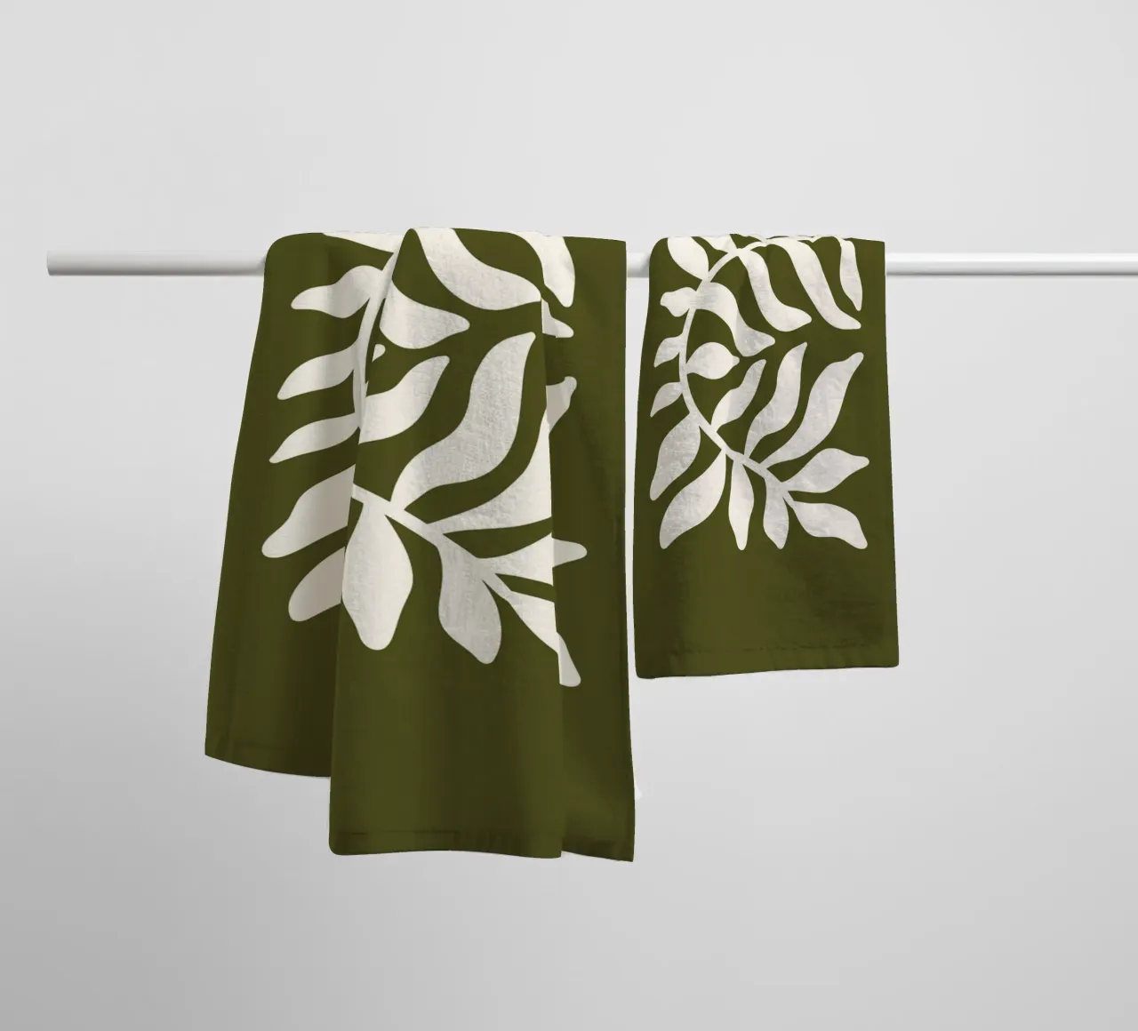 Olive Branch Silhouette asciugamano da bagno da vintageshop