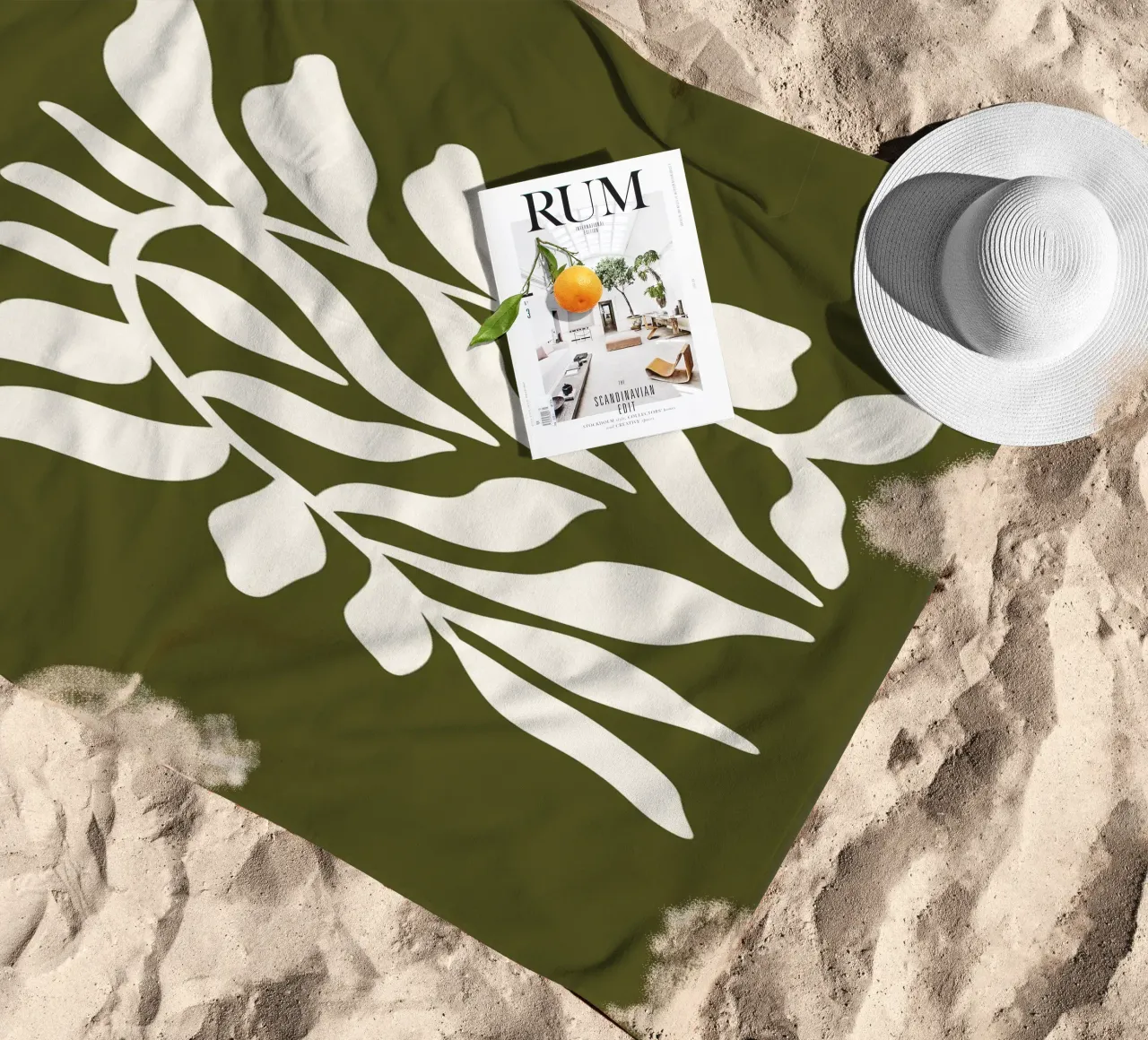 Olive Branch Silhouette telo mare da vintageshop