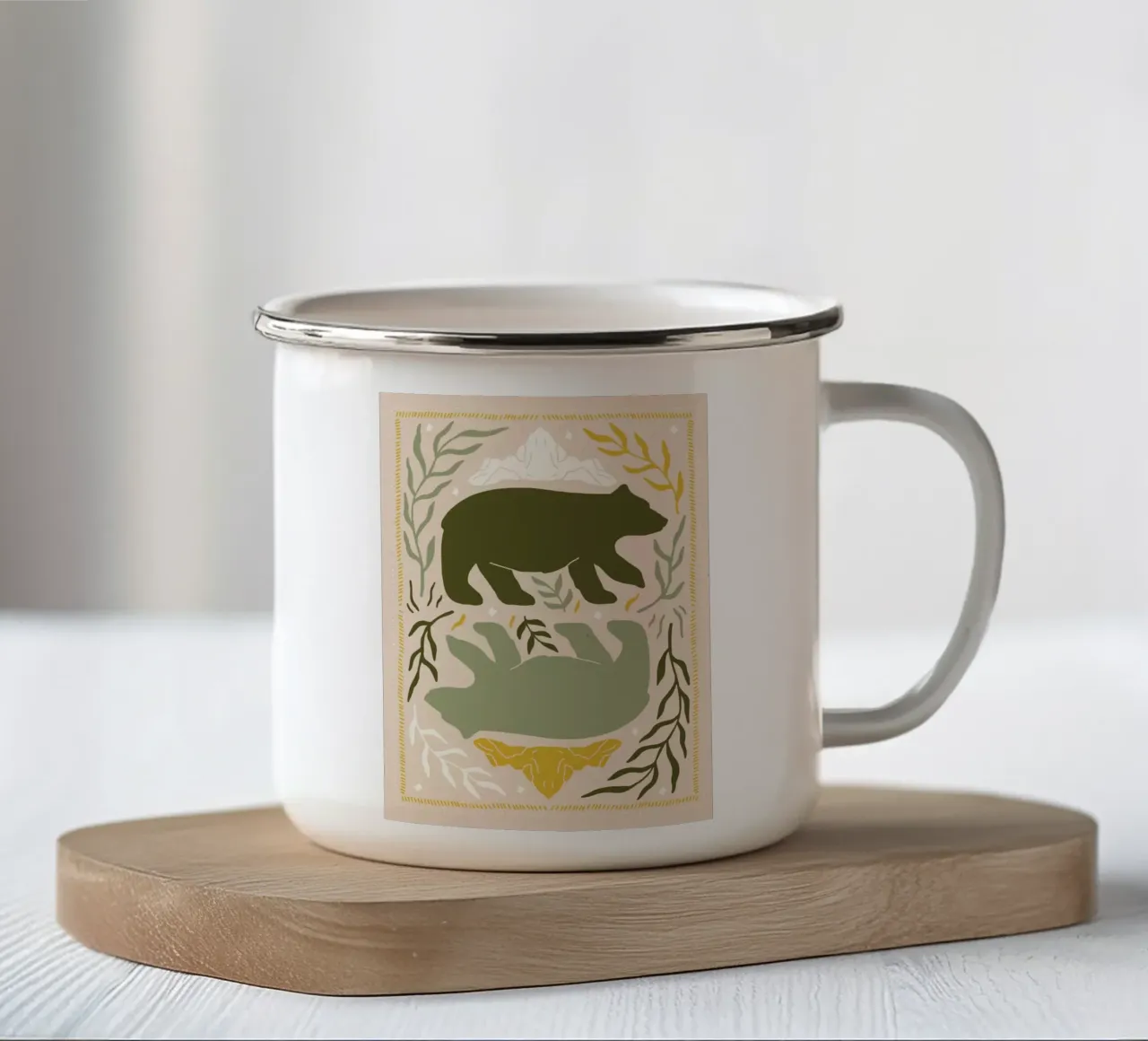 Bear Country Serenity tazza in smalto da vintageshop