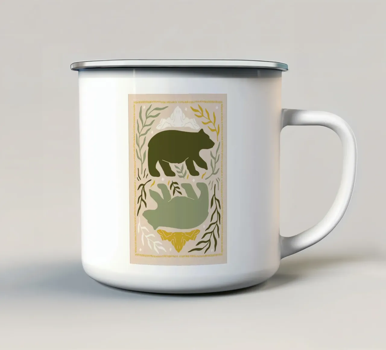 Bear Country Serenity tazza in smalto da vintageshop