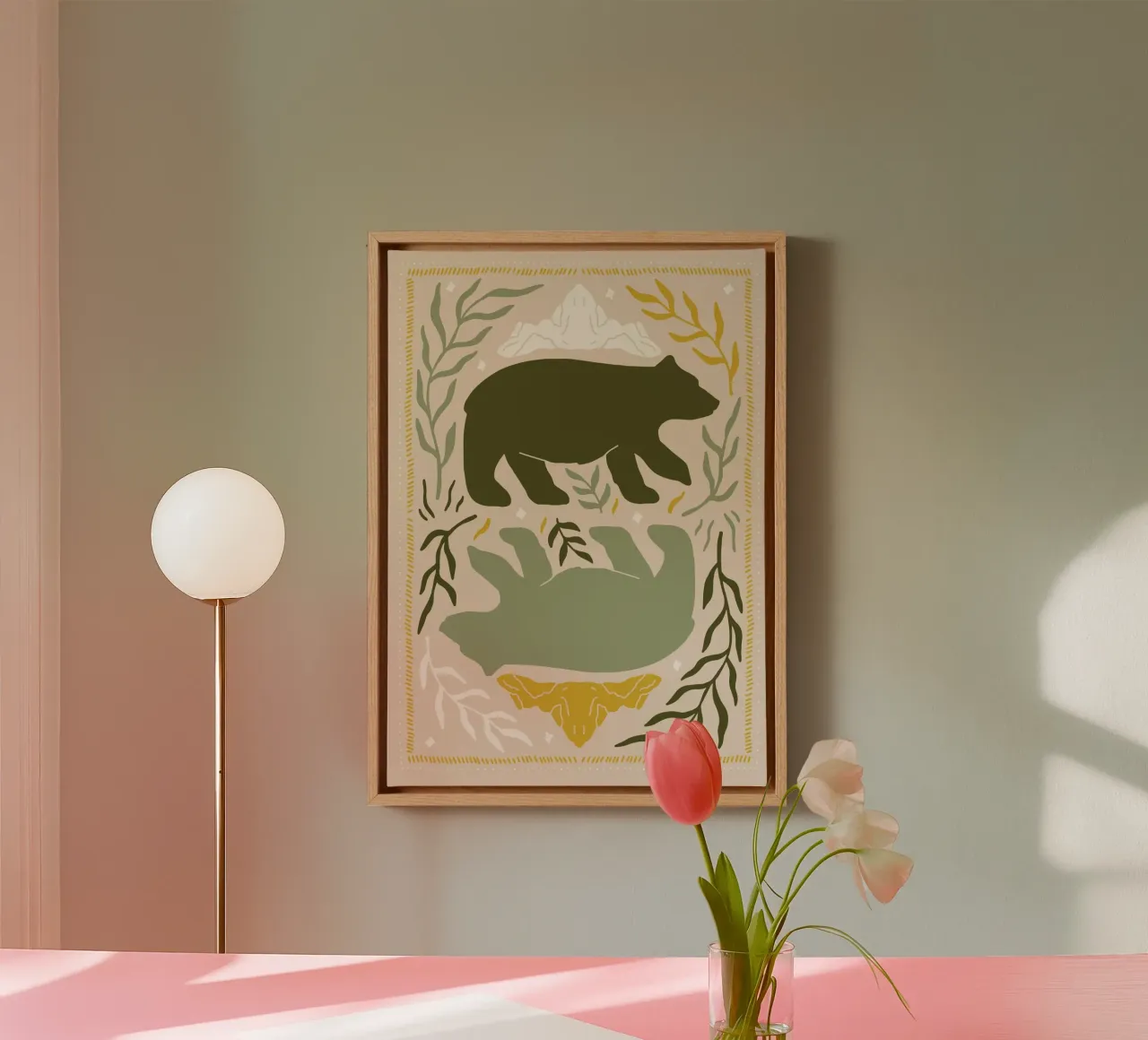 Bear Country Serenity tela con Cornice a cassetta da vintageshop