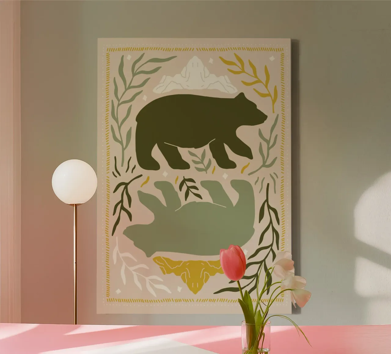 Bear Country Serenity tela con Cornice a cassetta da vintageshop