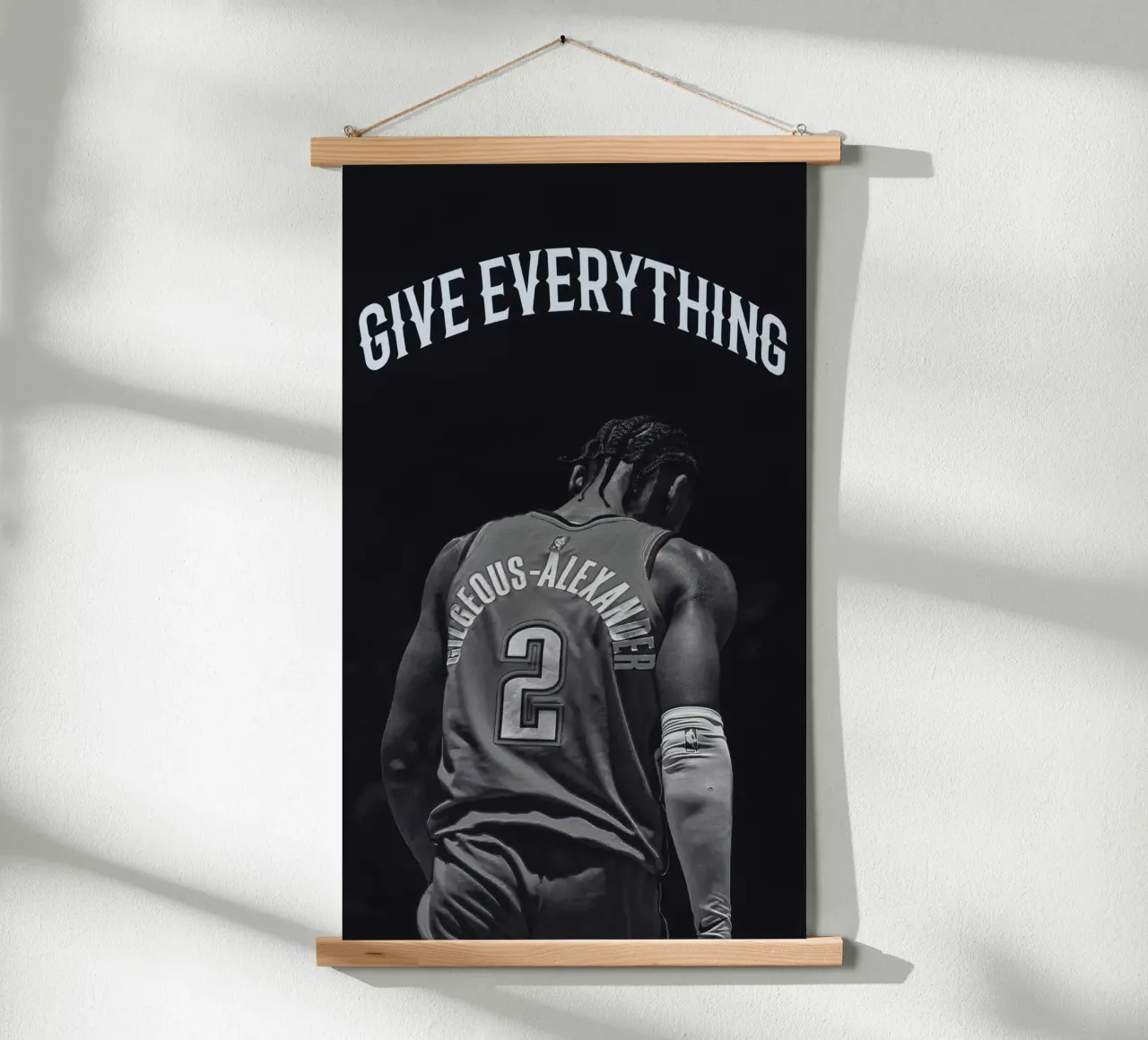 Shai Gilgeous-Alexander dà tutto poster con telaio in alluminio da willtahuyshop