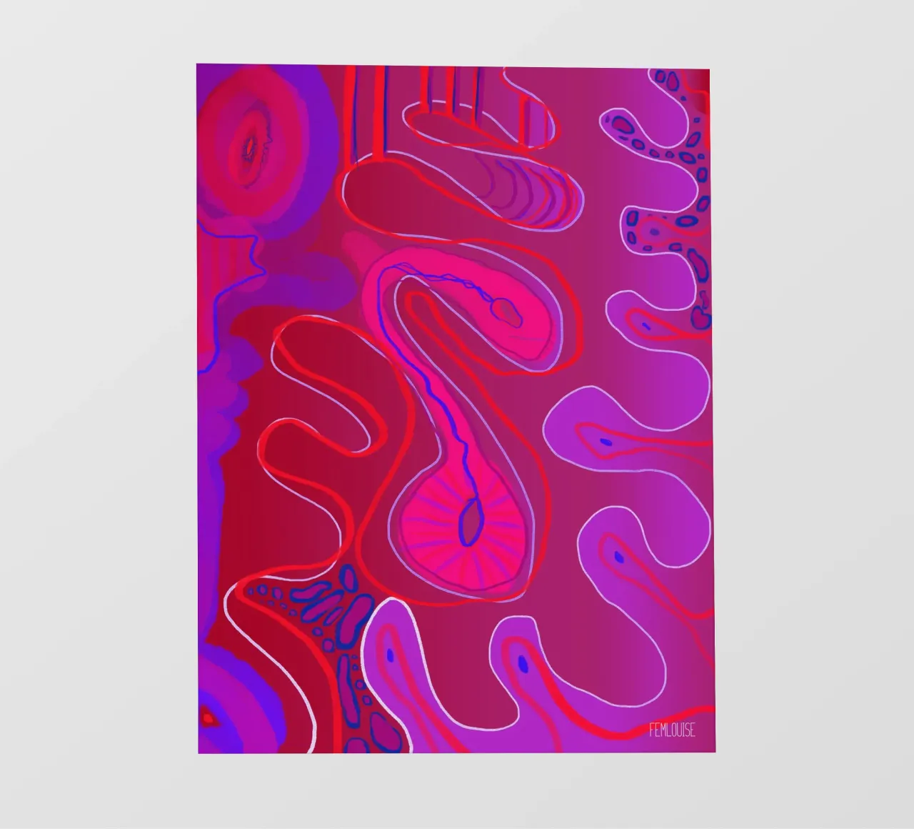 Uncontained Femininity telo in pvc da Femlouise.illustrations