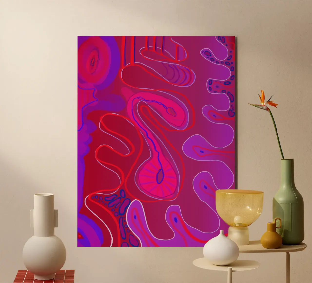 Uncontained Femininity alluminio dibond da Femlouise.illustrations