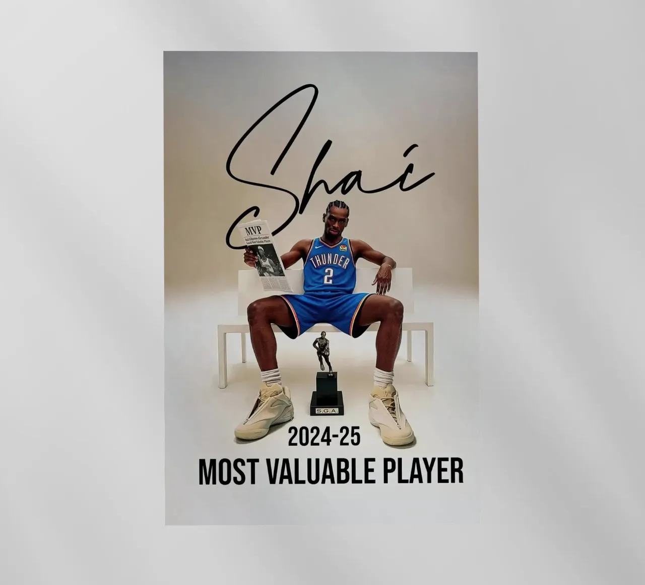 Shai Gilgeous-Alexander MVP pellicola backlit da willtahuyshop