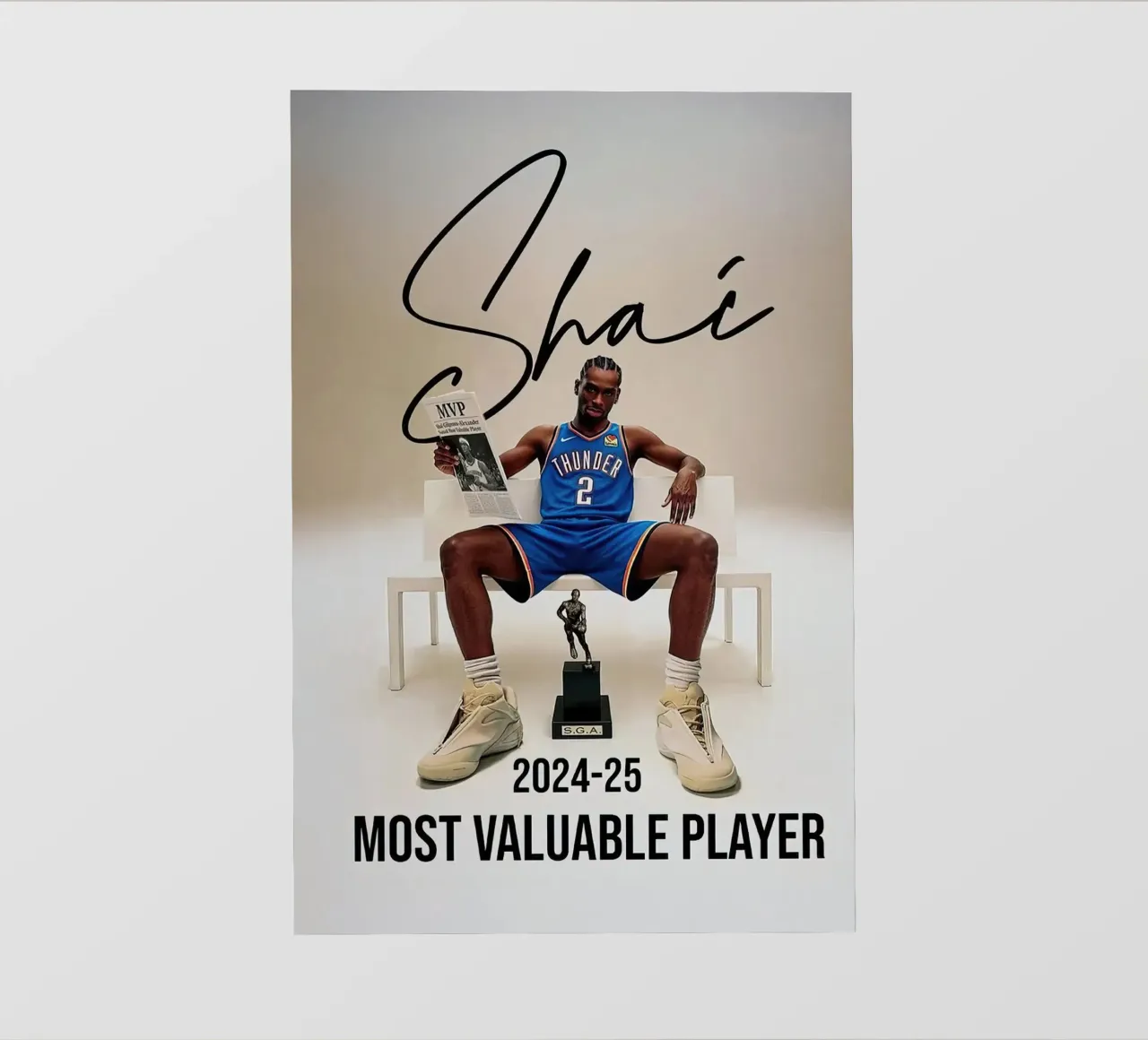 Shai Gilgeous-Alexander MVP pellicola backlit da willtahuyshop