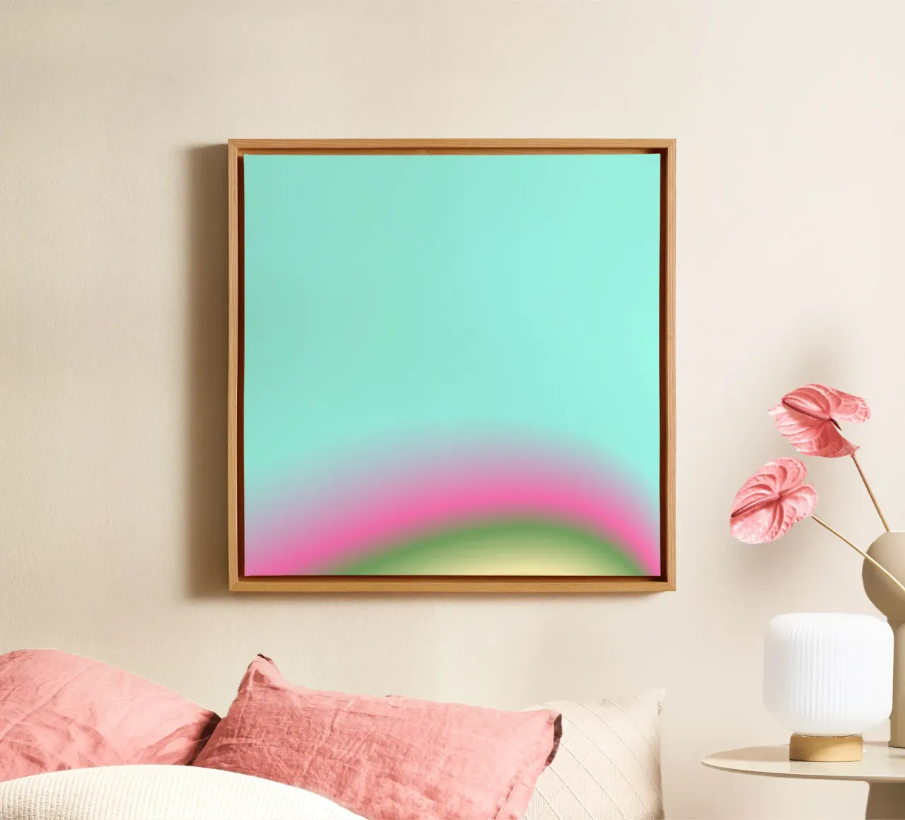 BRIDGE BETWEEN HEAVEN & EARTH canvas met Baklijst van ÂME LIBRE STUDIO