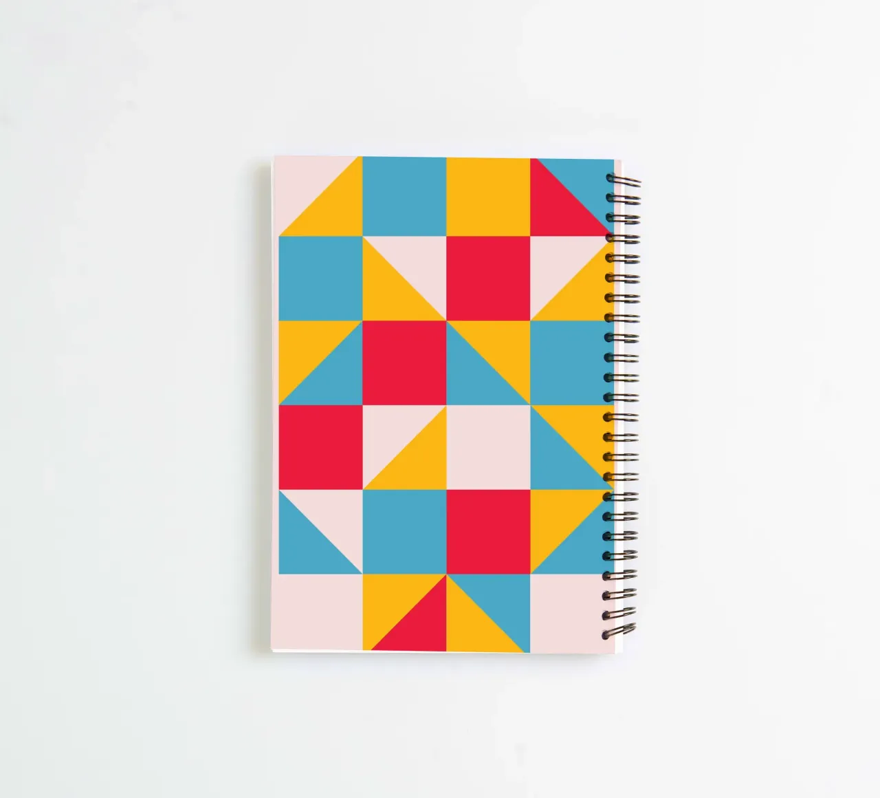 Bauhaus patterns - Geometric & colourful spiral notebook by Casa Calm
