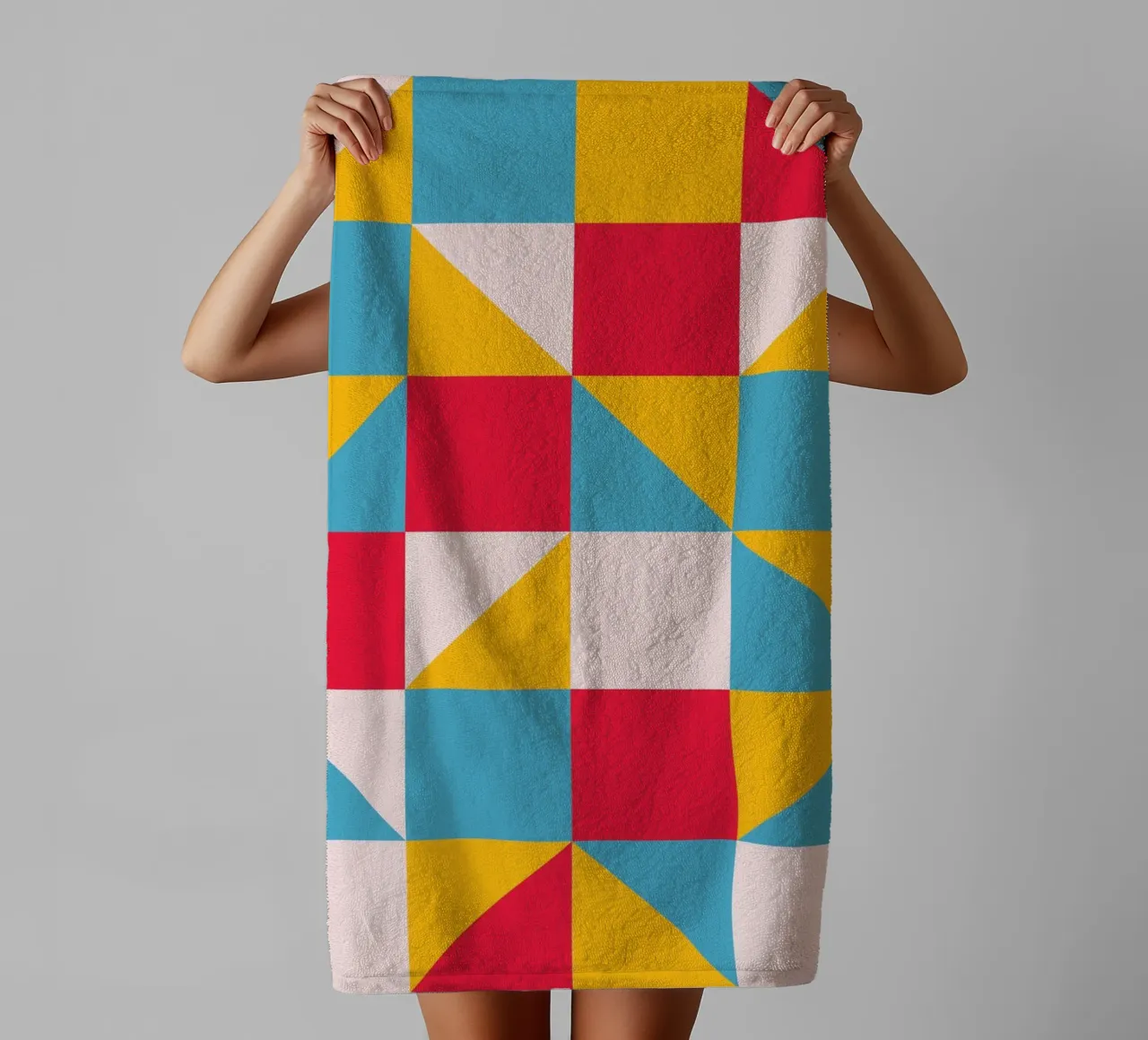 Bauhaus patterns - Geometric & colourful towel by Casa Calm