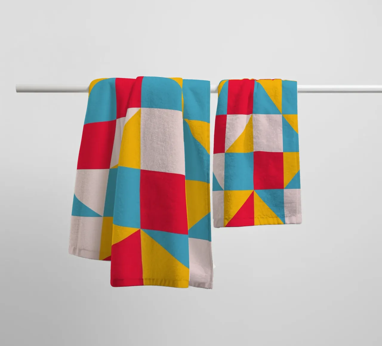 Bauhaus patterns - Geometric & colourful towel by Casa Calm