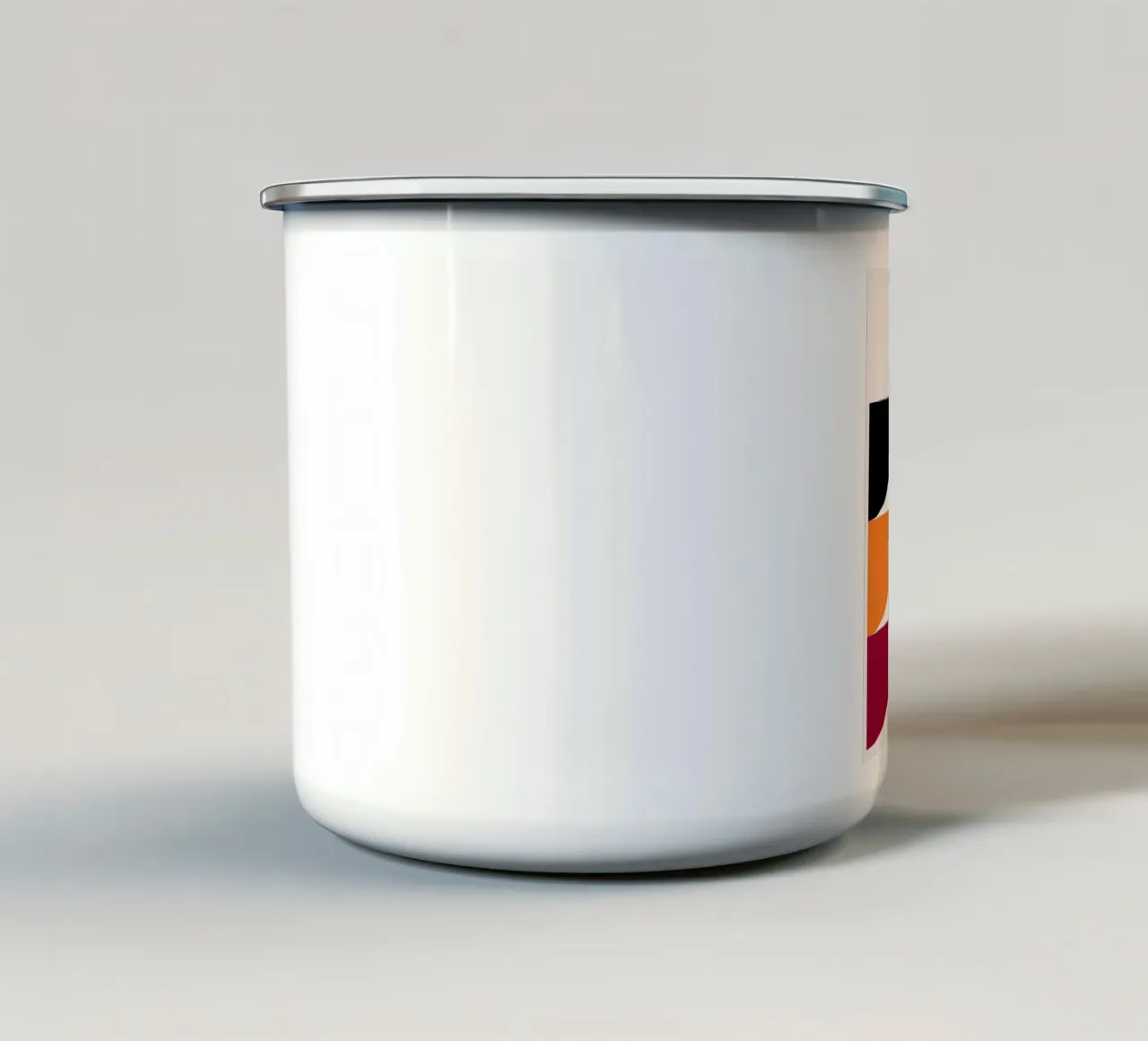 Bauhaus Patterns - Geometric Semicircles Art enamel mug by Casa Calm