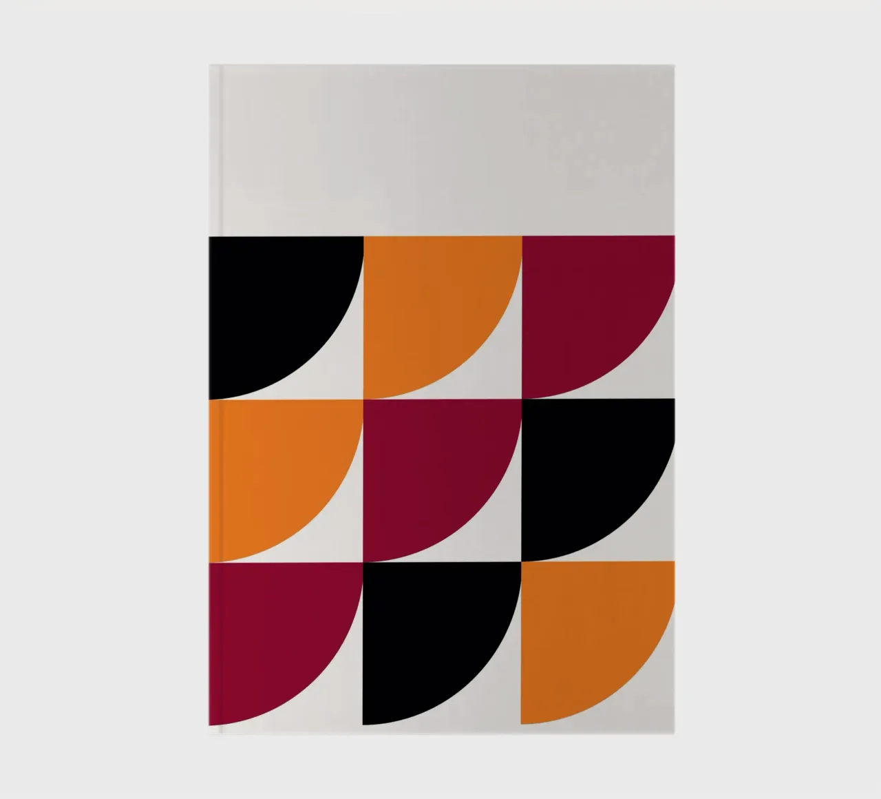Bauhaus Patterns - Geometric Semicircles Art notebook by Casa Calm