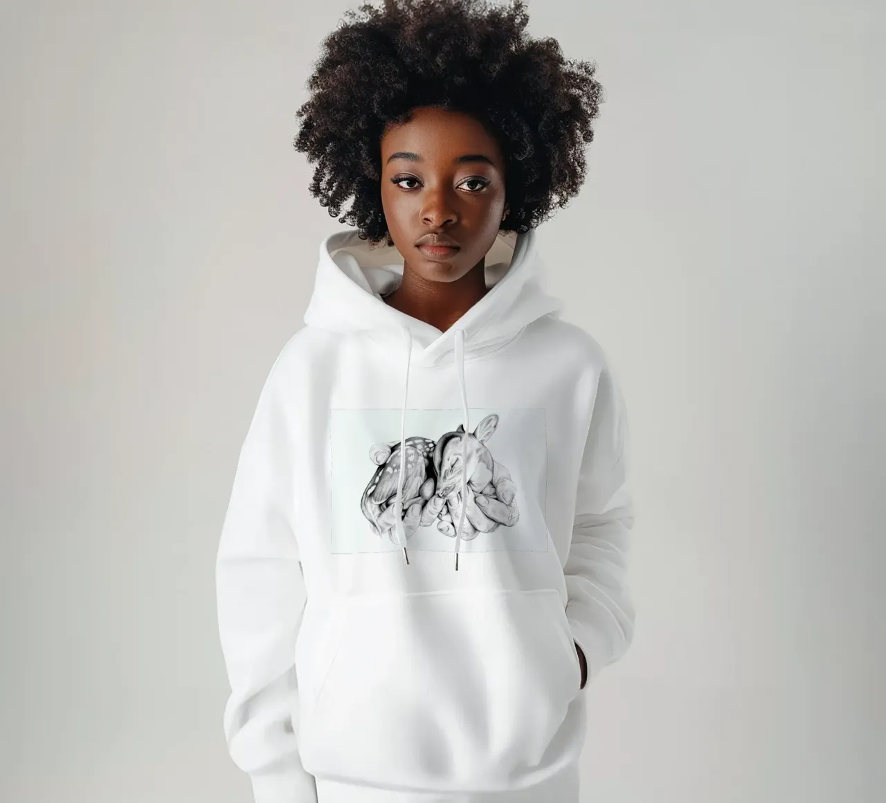 Fawn felpa con cappuccio da Libby Watkins