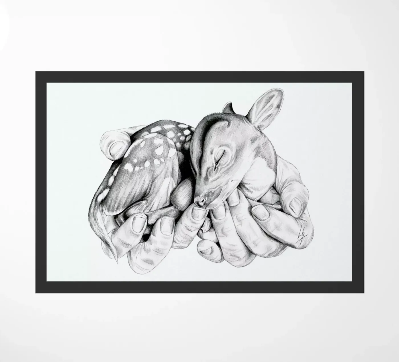 Fawn doormat by Libby Watkins