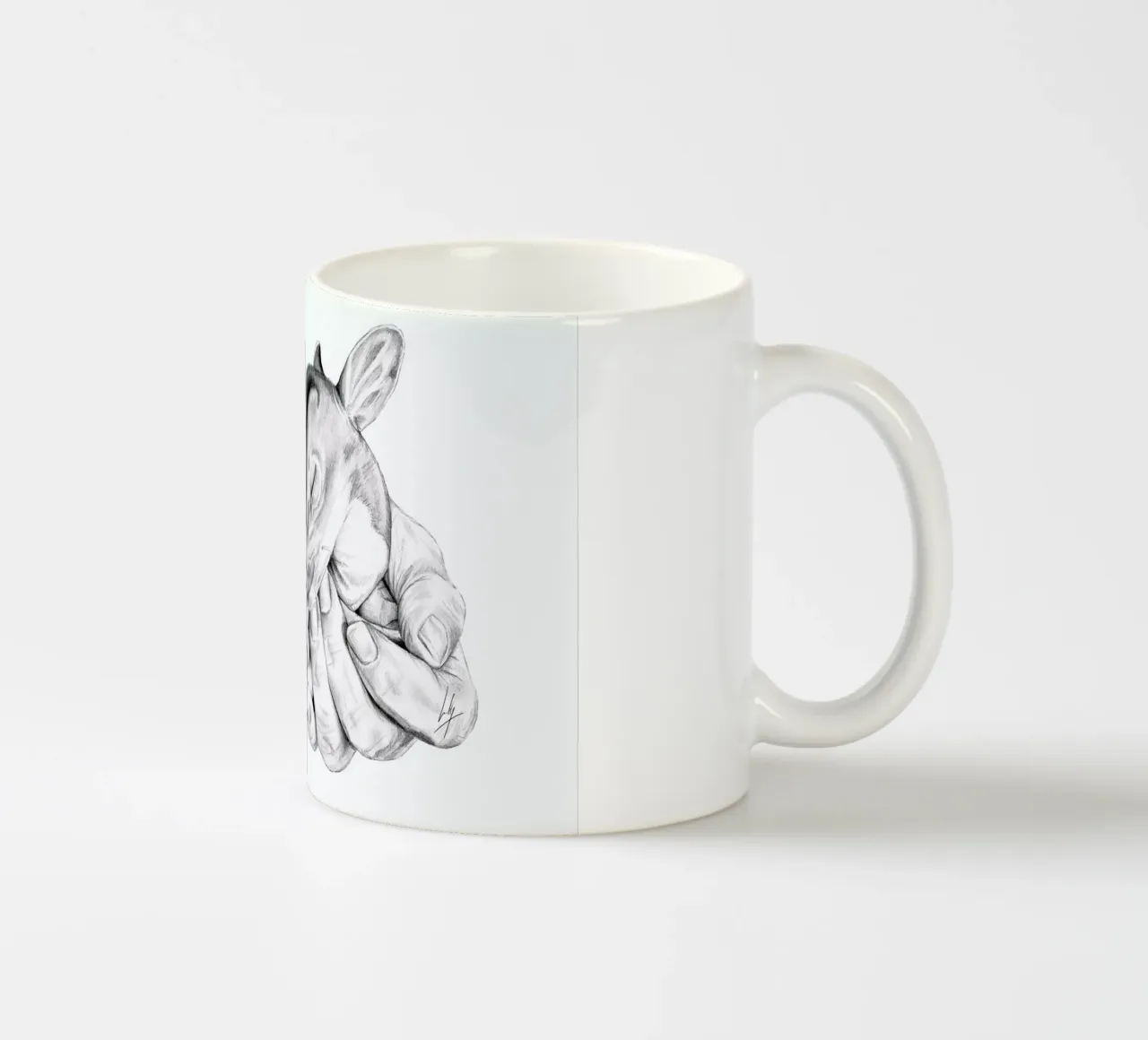 Fawn tazza in ceramica da Libby Watkins