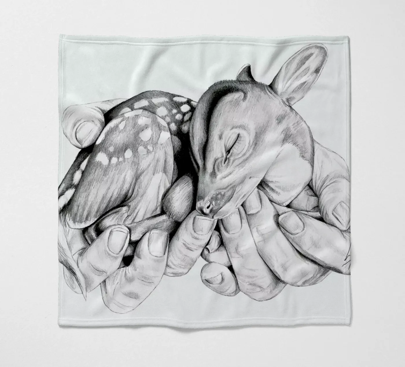 Fawn coperta in pile da Libby Watkins