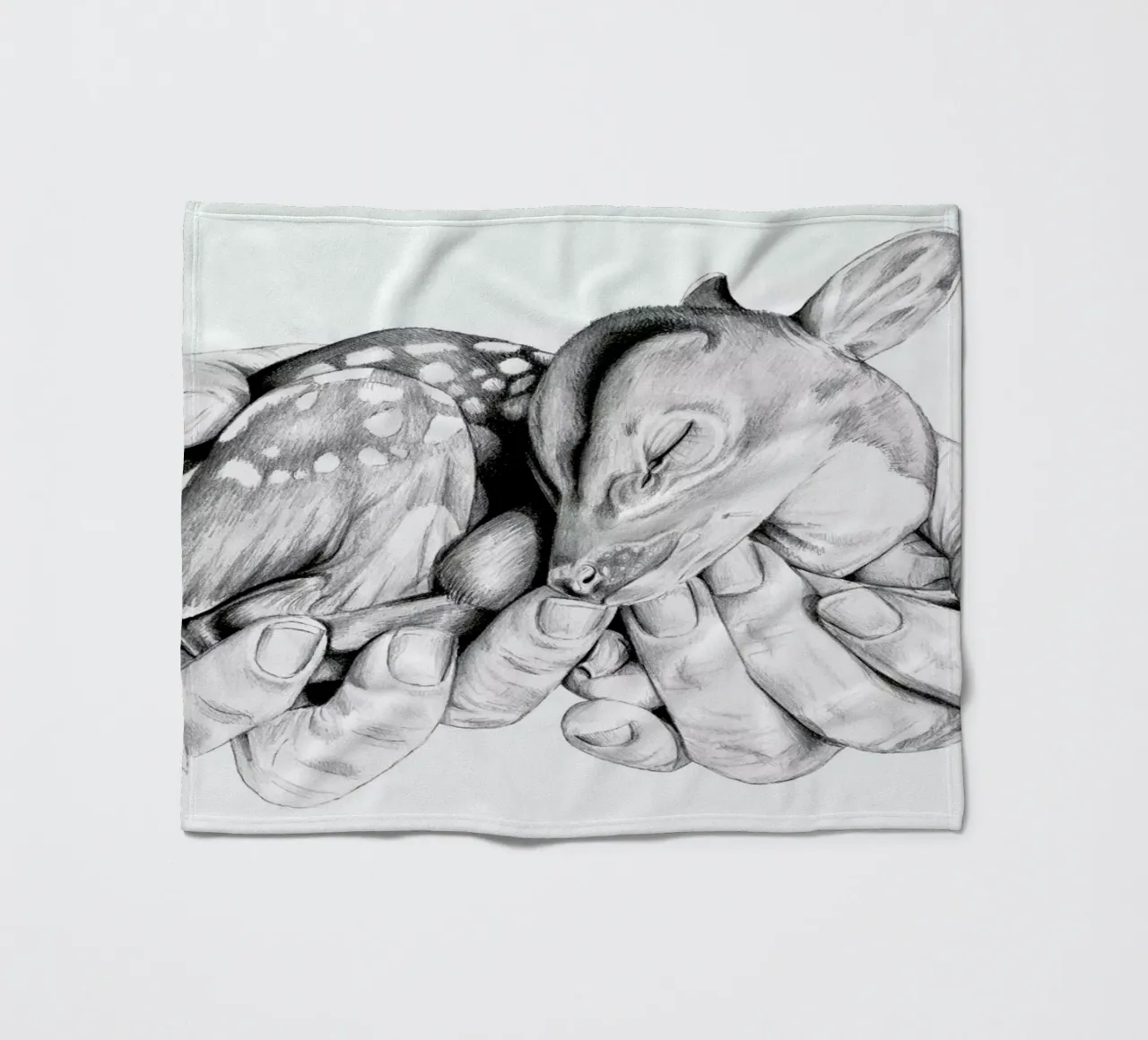 Fawn fleece blanket by Libby Watkins