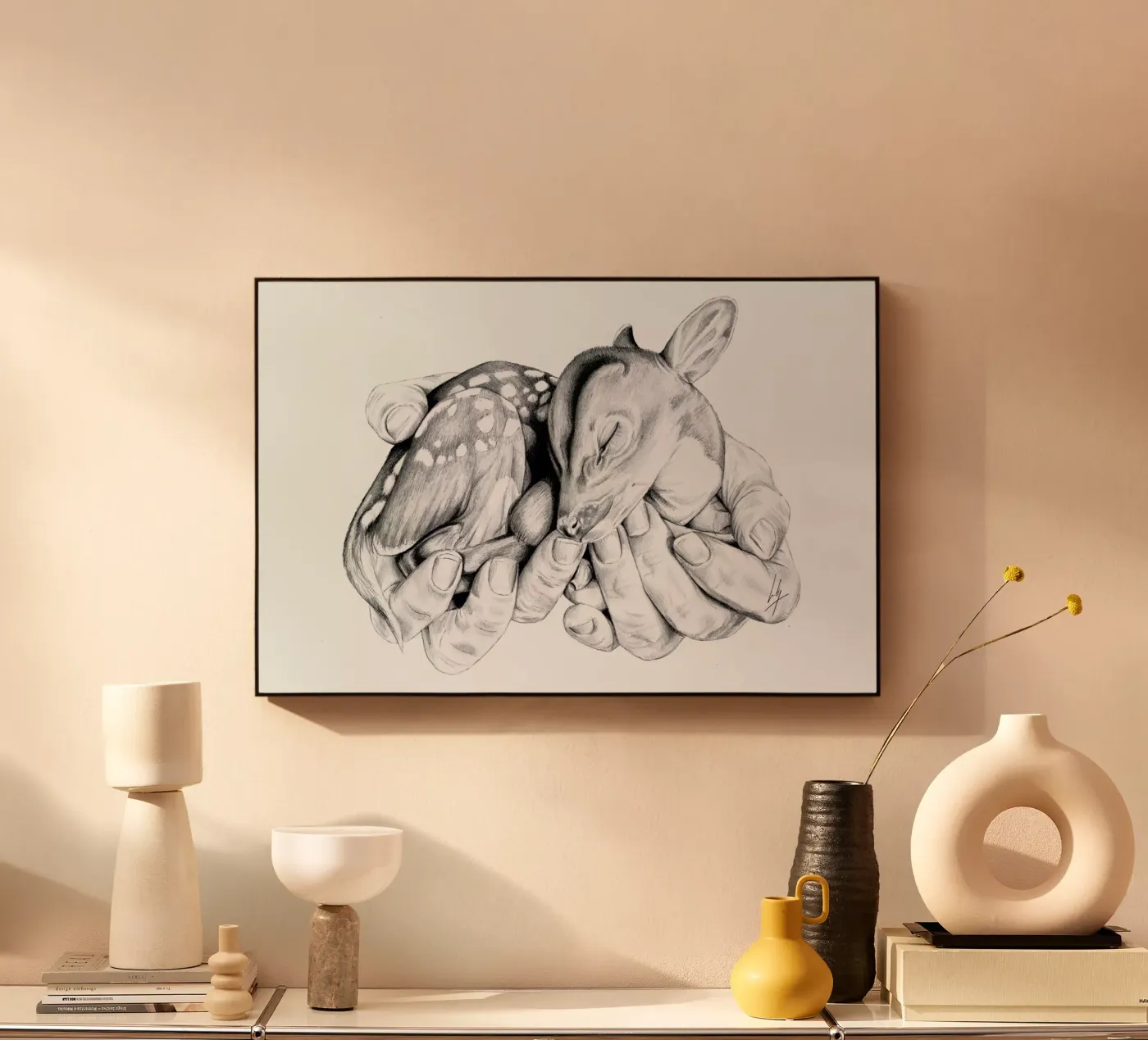 Fawn acrylic glass by Libby Watkins