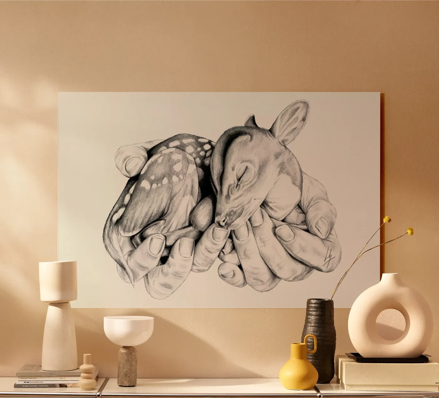 Fawn acrylic glass by Libby Watkins