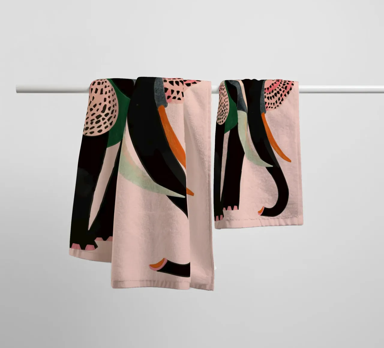 Abstract Elephant towel by ArtsySesta