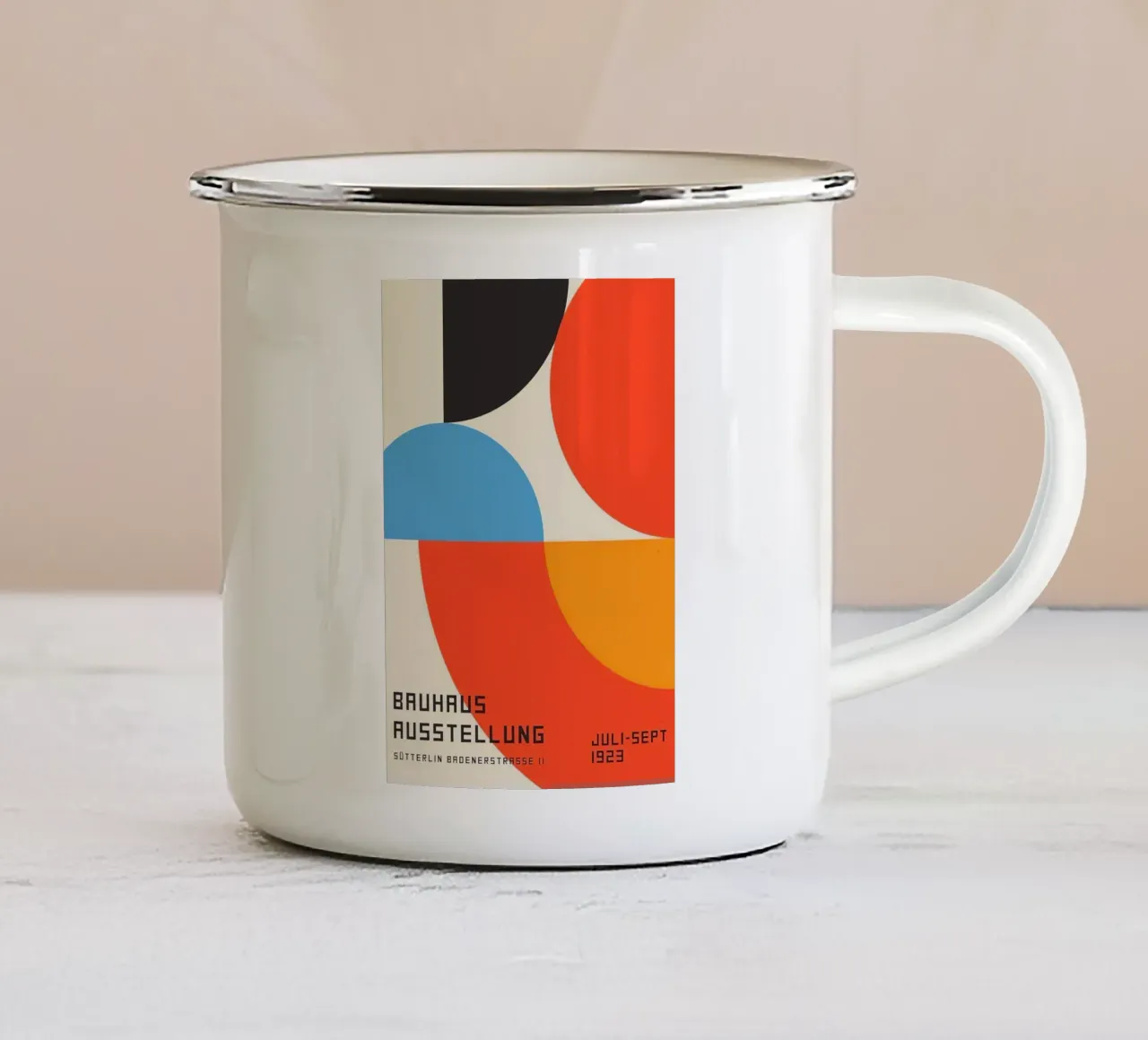 Mostra Bauhaus tazza in smalto da Kale