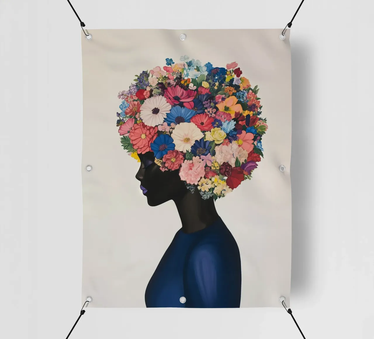 Fiori femminili Freschezza telo in pvc da Carinaprint