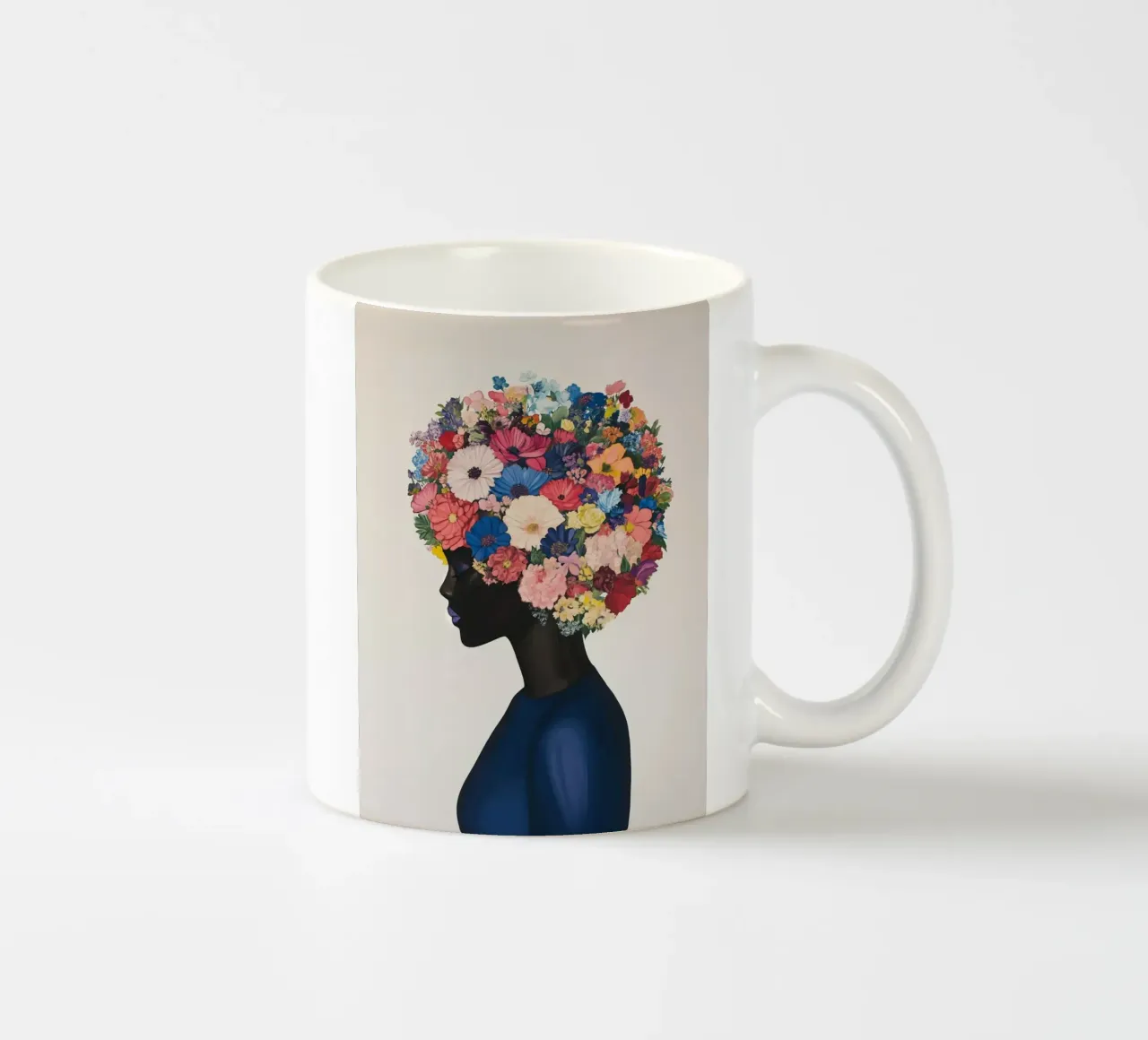 Fiori femminili Freschezza tazza in ceramica da Carinaprint