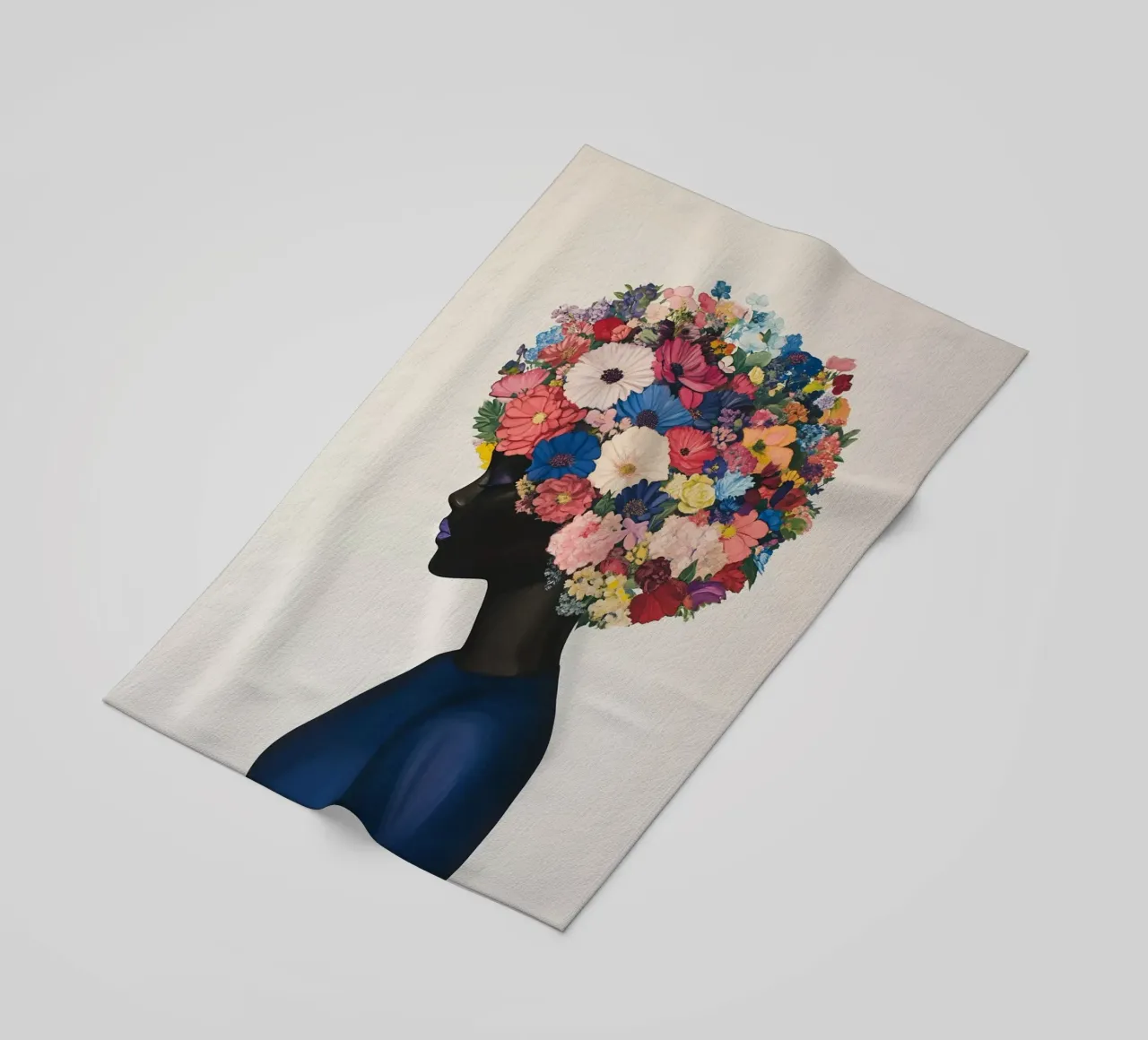 Fiori femminili Freschezza telo mare da Carinaprint