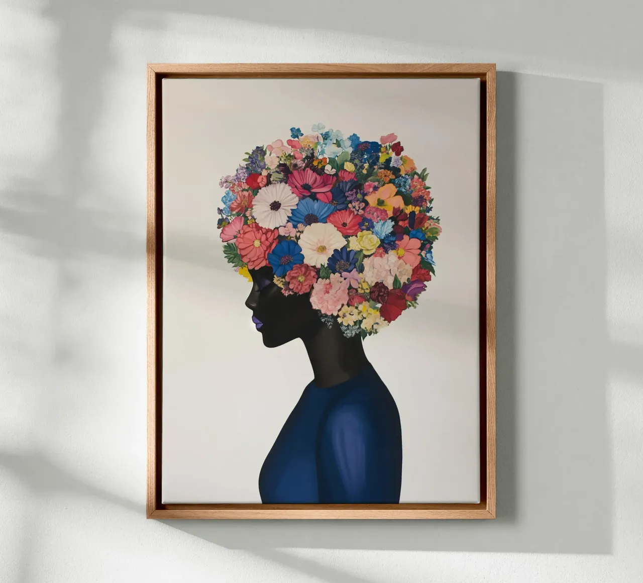 Fiori femminili Freschezza tela con Cornice a cassetta da Carinaprint