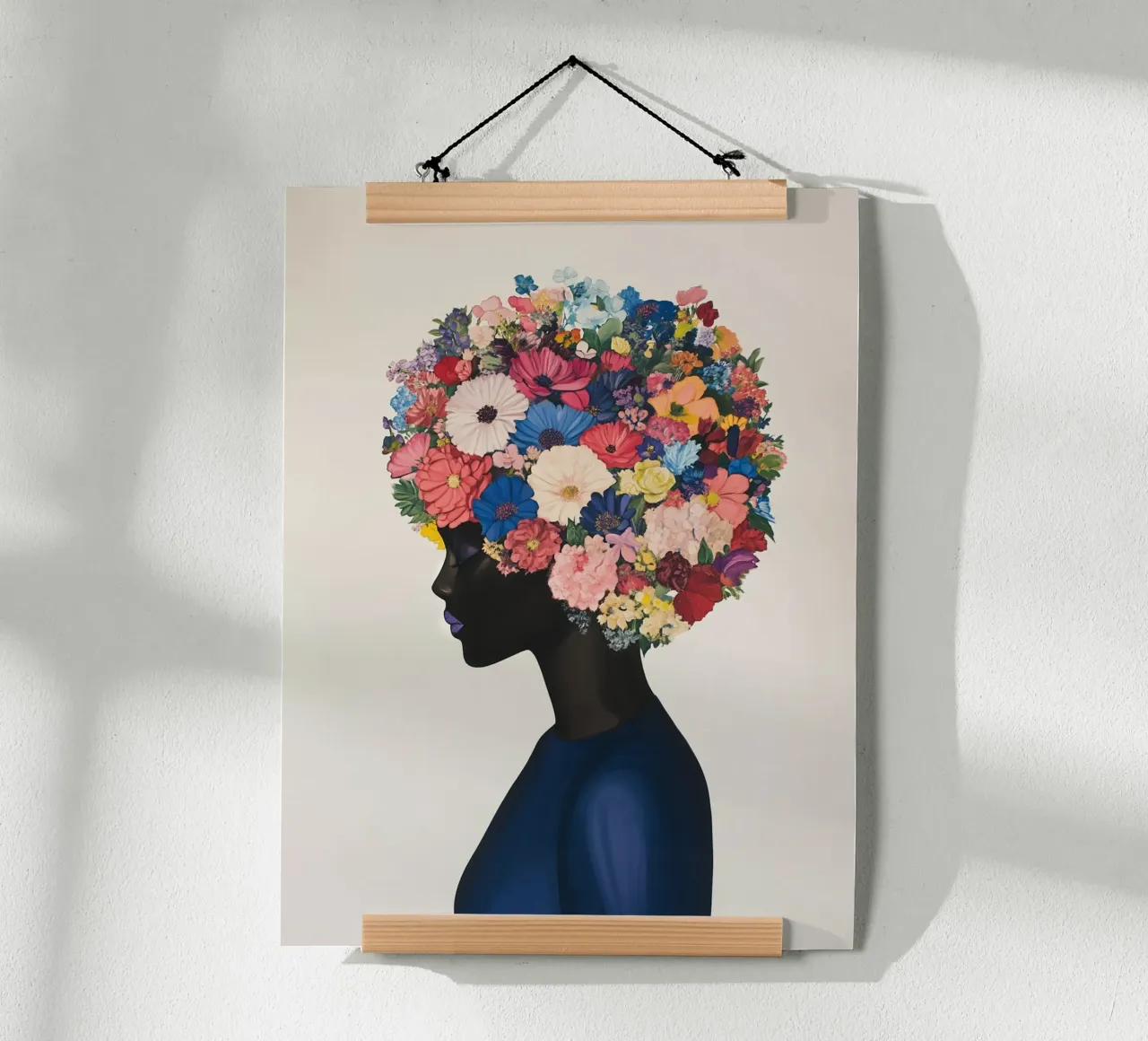 Fiori femminili Freschezza poster con telaio in alluminio da Carinaprint