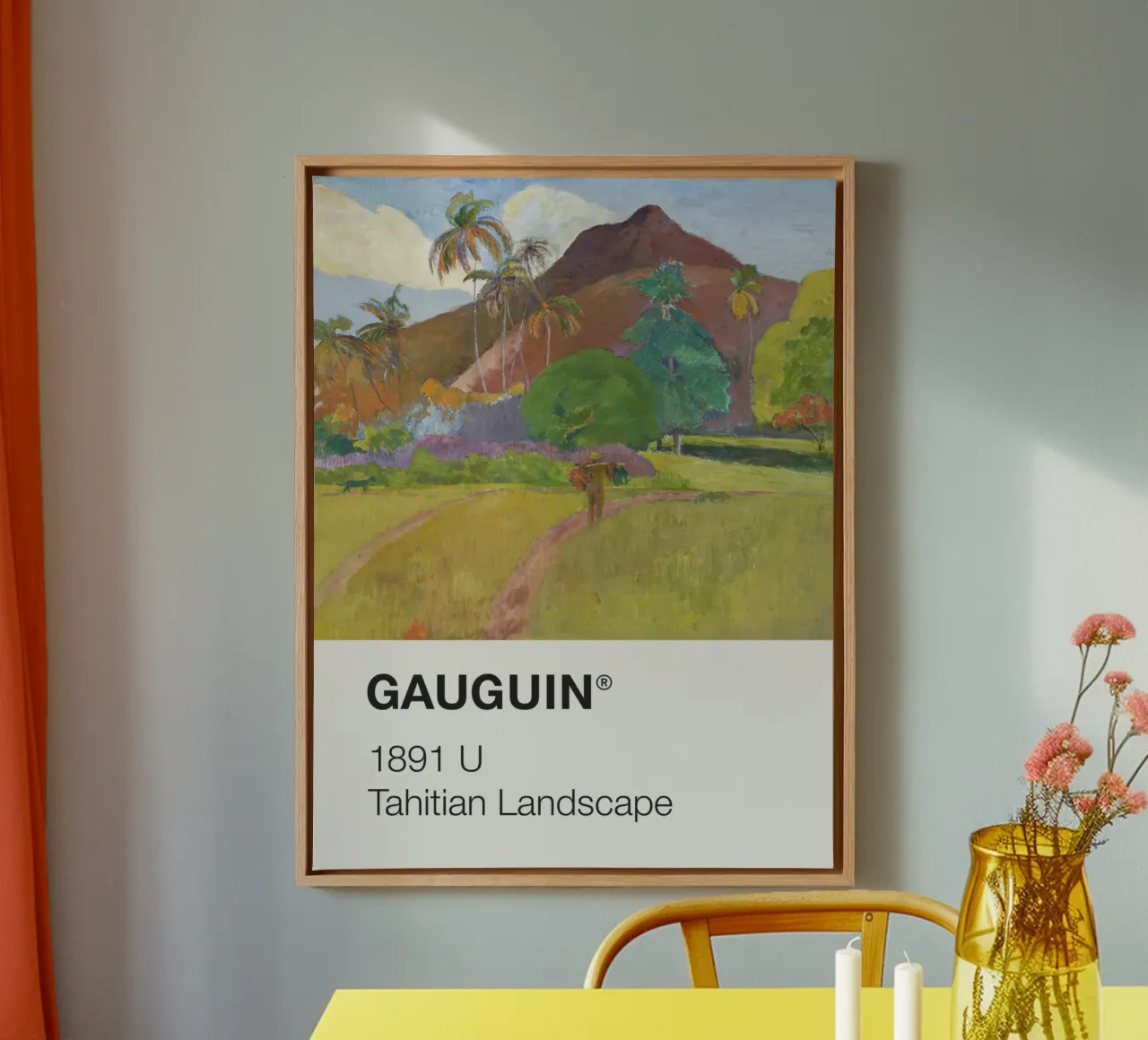 Gauguin Pantone tela con Cornice a cassetta da Vintagrafica