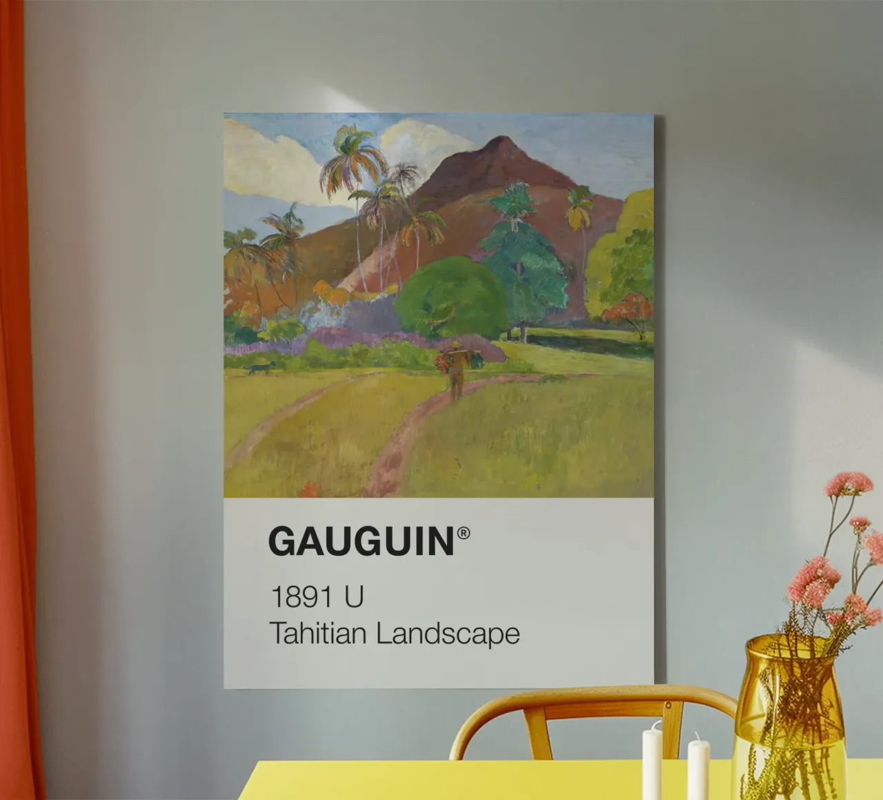 Gauguin Pantone tela con Cornice a cassetta da Vintagrafica