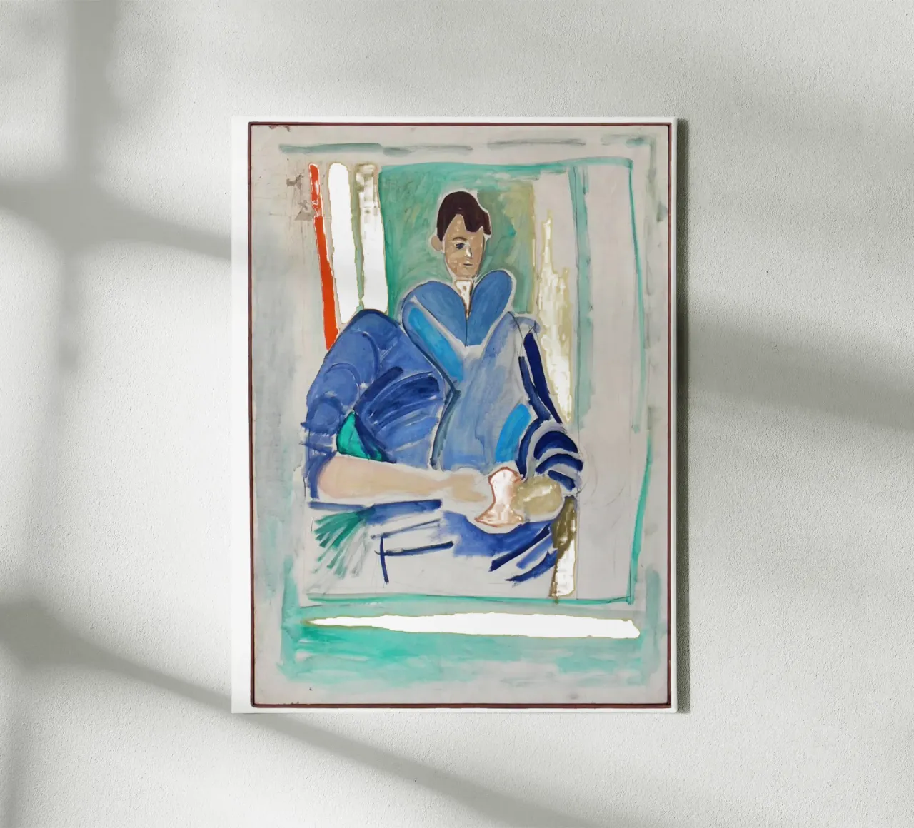 figure art canvas with Floater frame by Collins Shop