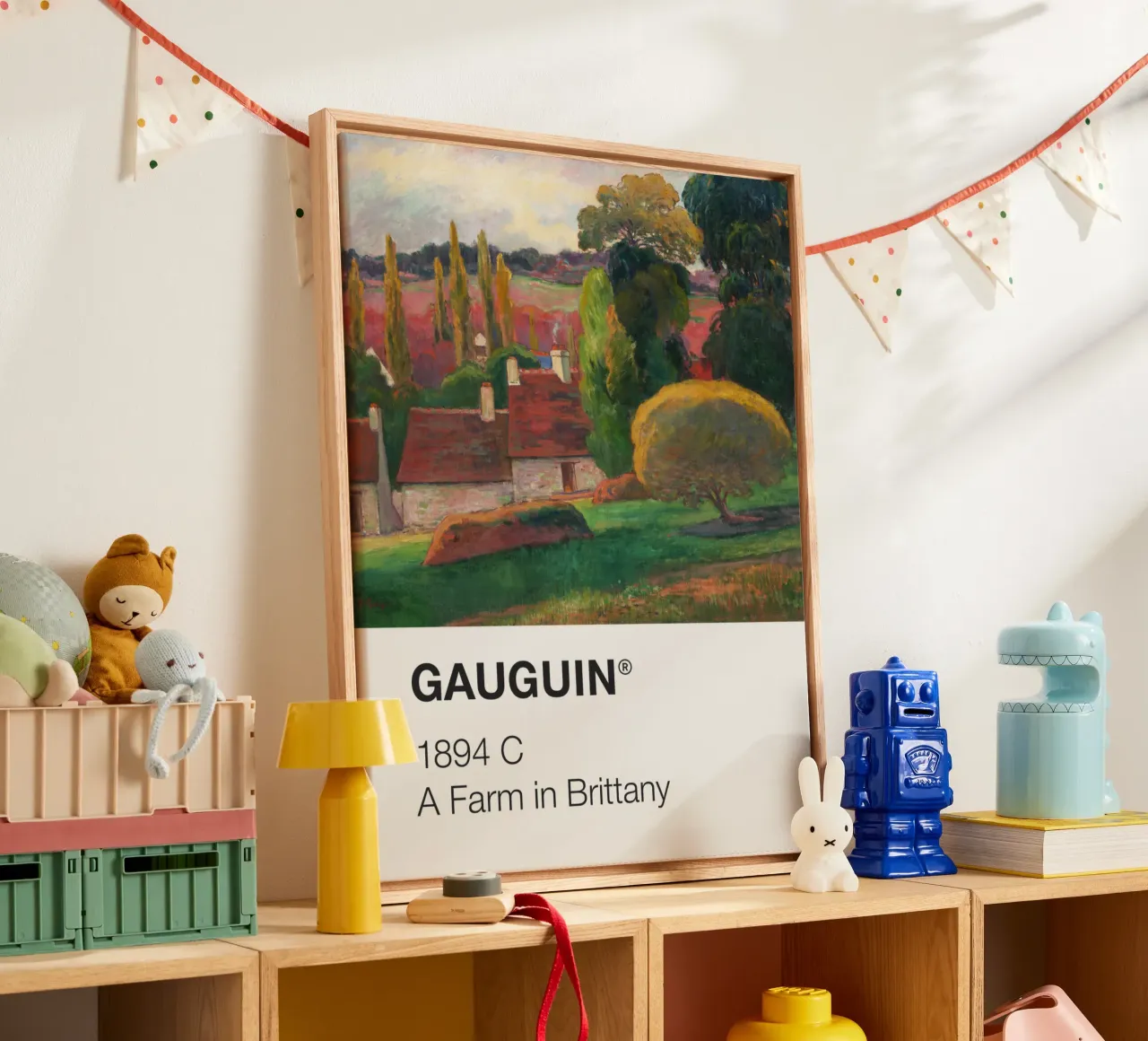 Pantone Gauguin tela con Cornice a cassetta da Vintagrafica