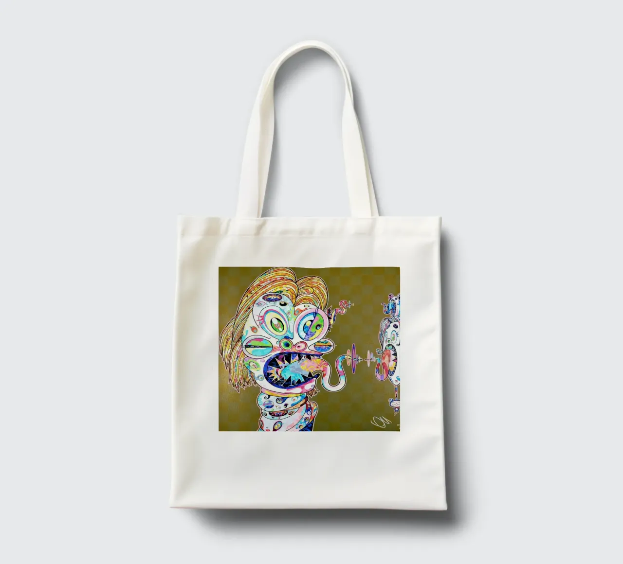 omaggio di murakami a fbacon I borsa in juta da Collins Shop