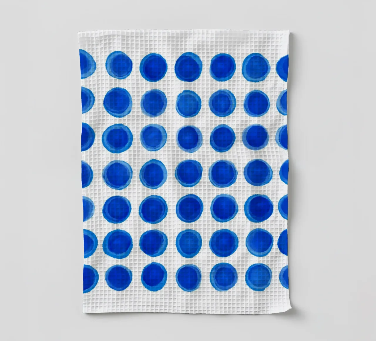 Points d'encre bleus abstraits torchon de Martina