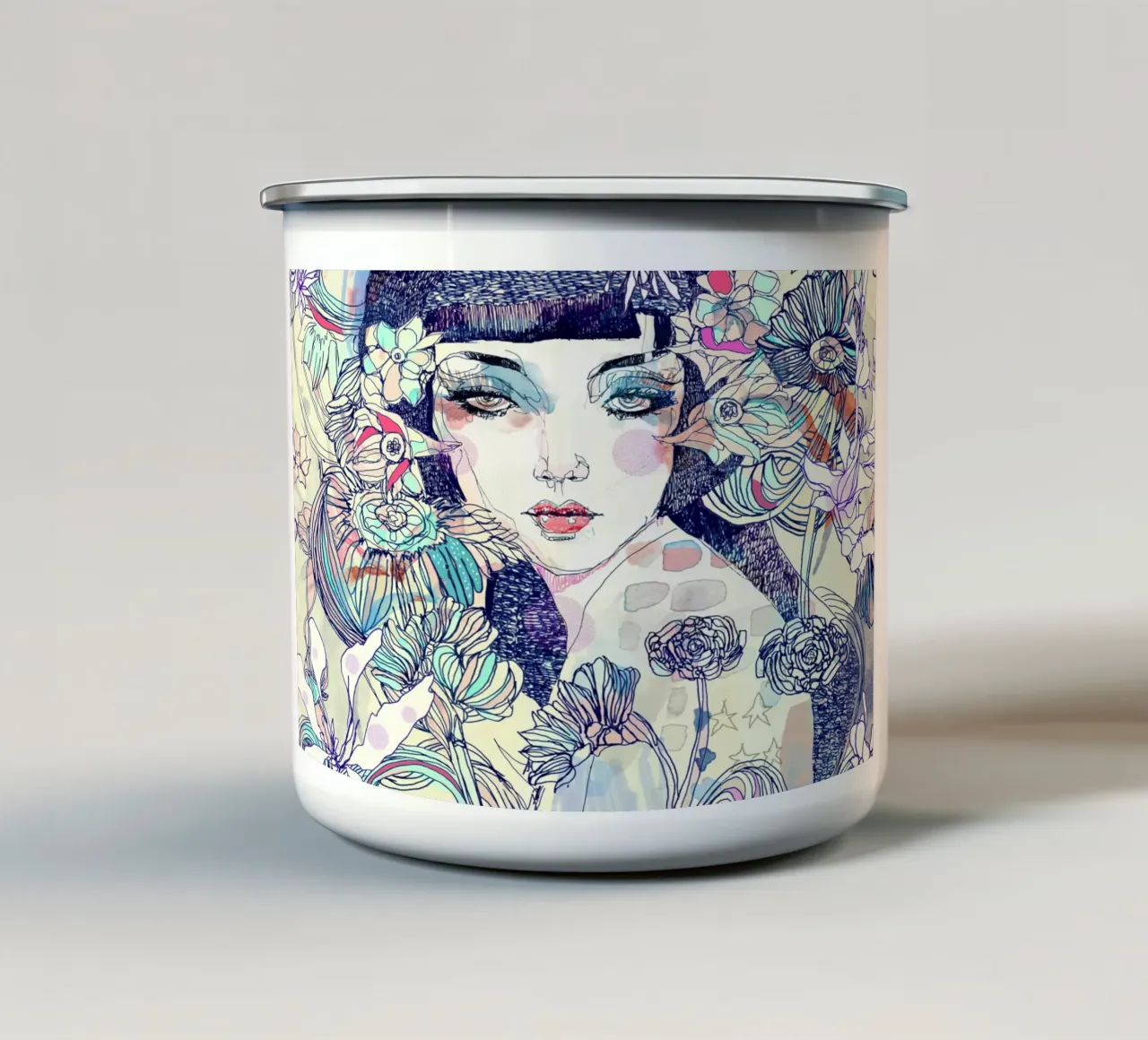 giungla tazza in smalto da Giulio Iurissevich