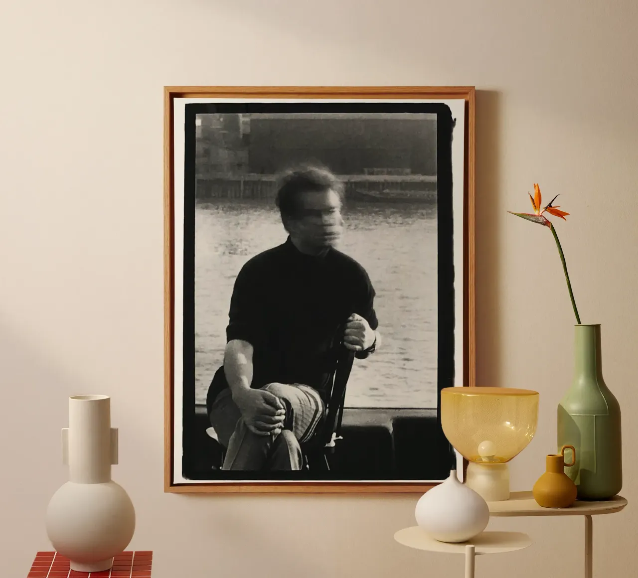 Ritratto Peter Beard tela con Cornice a cassetta da Collins Shop