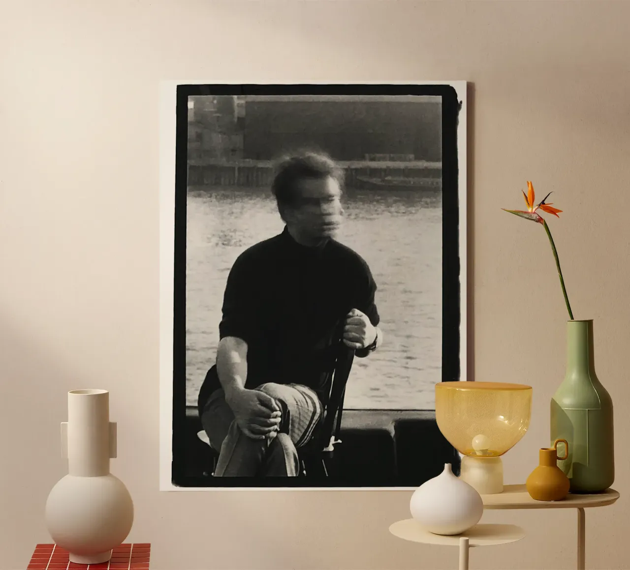 Ritratto Peter Beard tela con Cornice a cassetta da Collins Shop