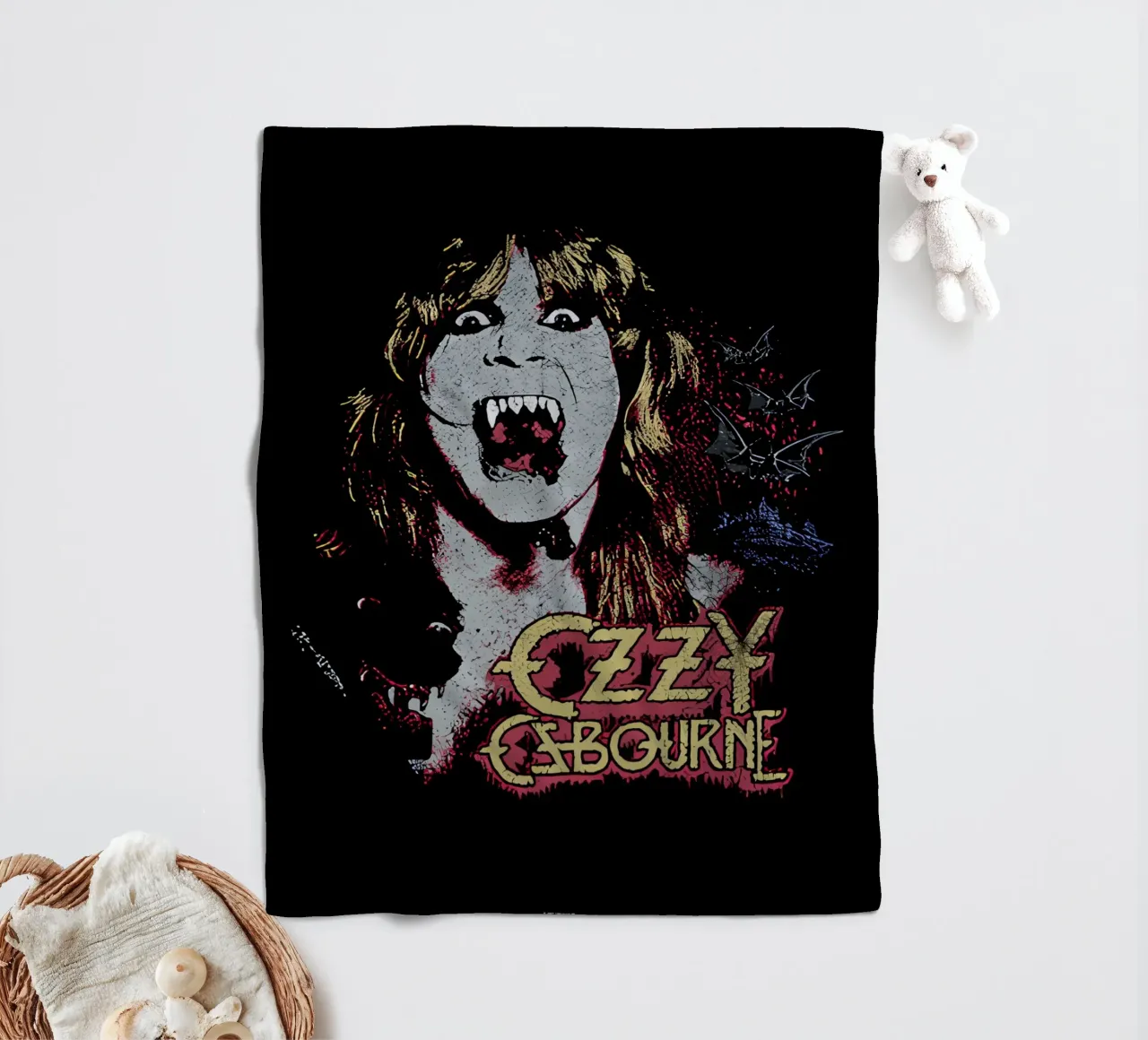 Ozzy Osbourne coperta in pile da rock music