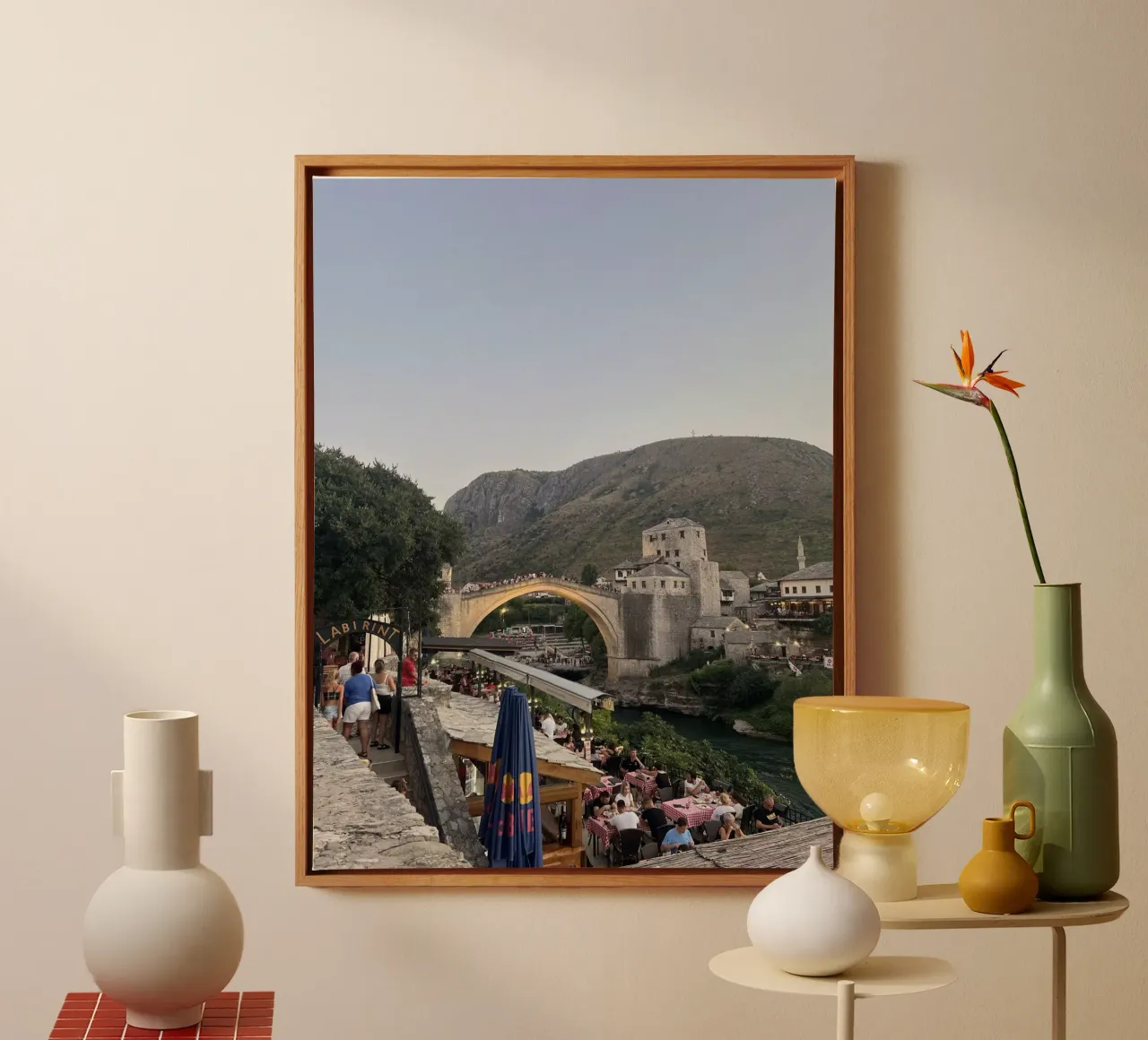 Mostar Old Bridge tela con Cornice a cassetta da Tonki