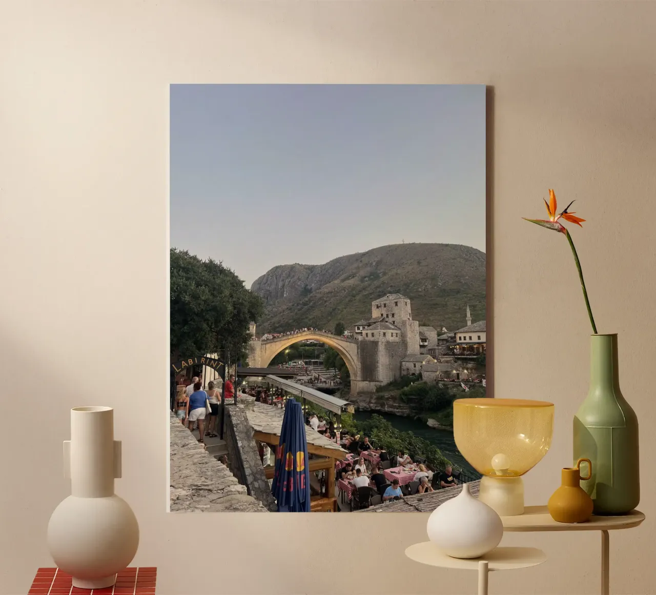 Mostar Old Bridge tela con Cornice a cassetta da Tonki