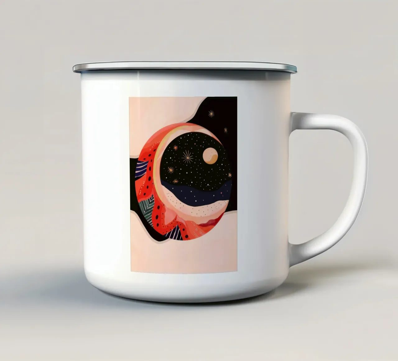 Luna mistica II tazza in smalto da ArtsySesta