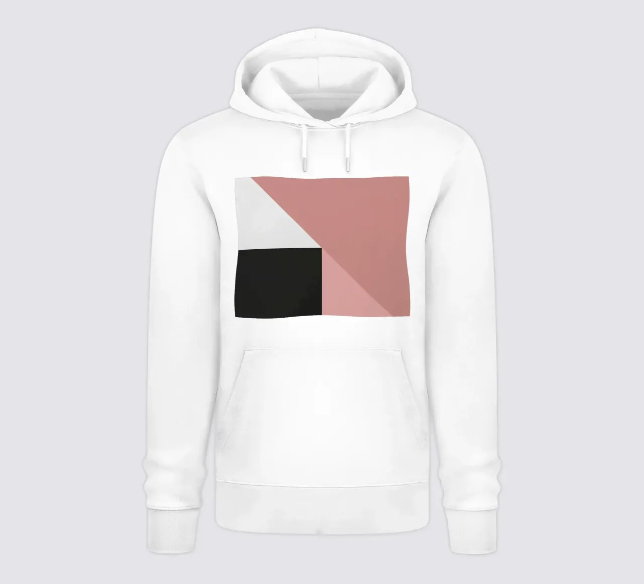 Forme geometriche in rosa, bianco e nero felpa con cappuccio da DesignDoodle