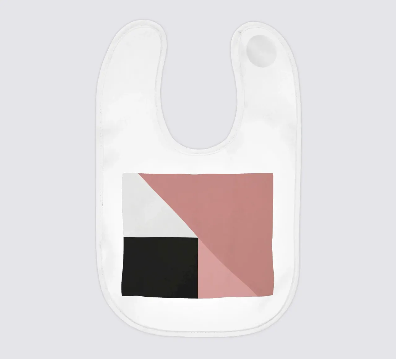 Forme geometriche in rosa, bianco e nero bavaglino da DesignDoodle