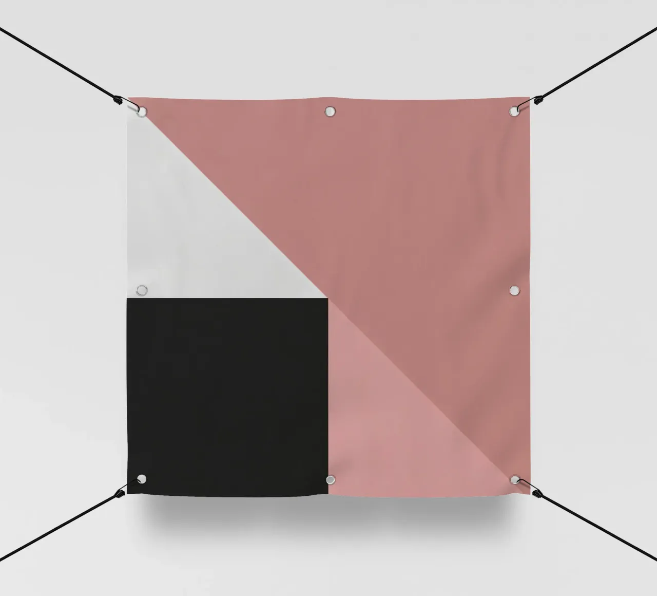 Forme geometriche in rosa, bianco e nero telo in pvc da DesignDoodle