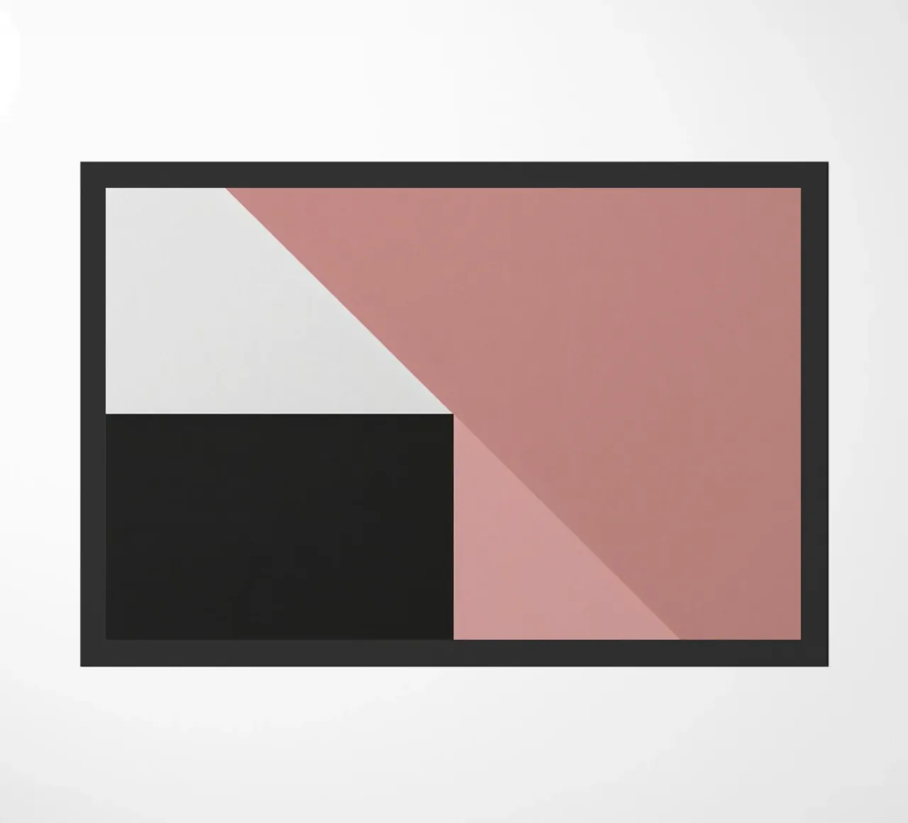 Forme geometriche in rosa, bianco e nero zerbino da DesignDoodle