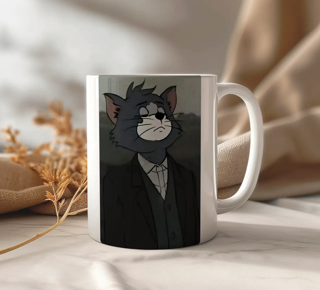 Tim sad expression tazza in ceramica da Low poly art