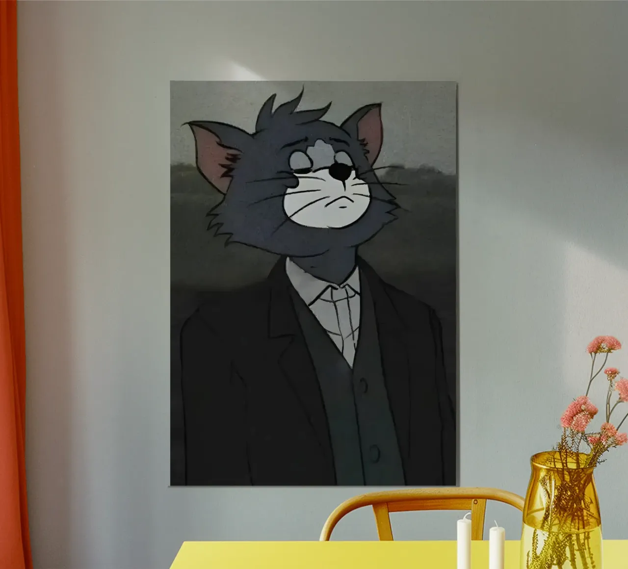 Tim sad expression alluminio dibond da Low poly art